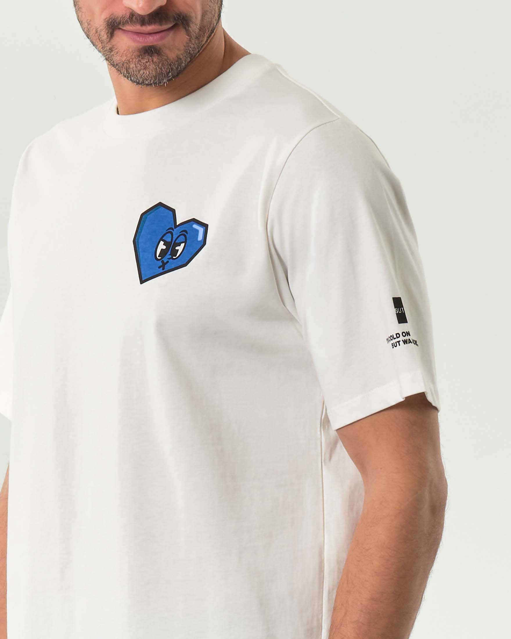 T-shirt bianca mezza manica Outhere con stampa grafica fronte e retro image