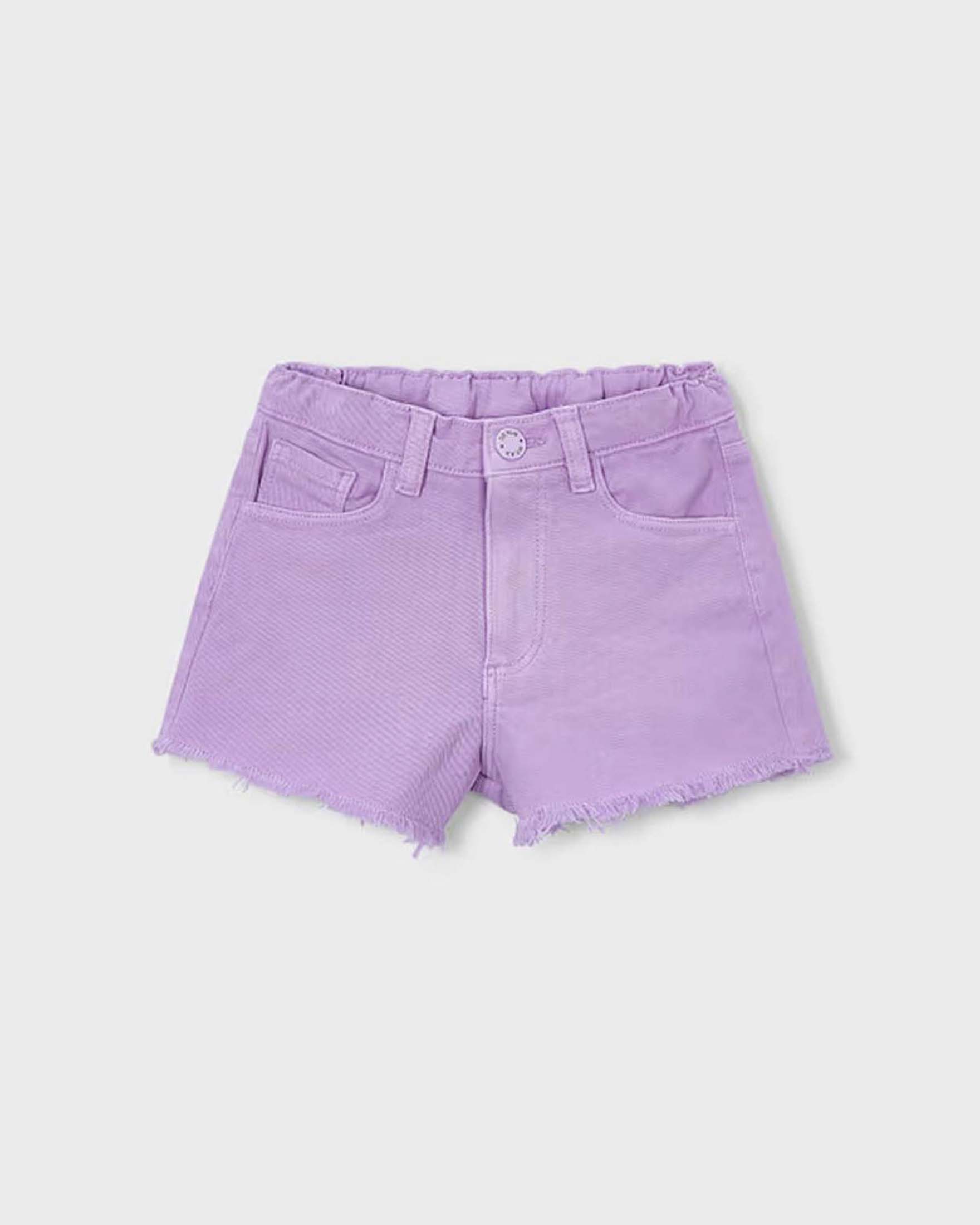 Short lilla in cotone con elastan