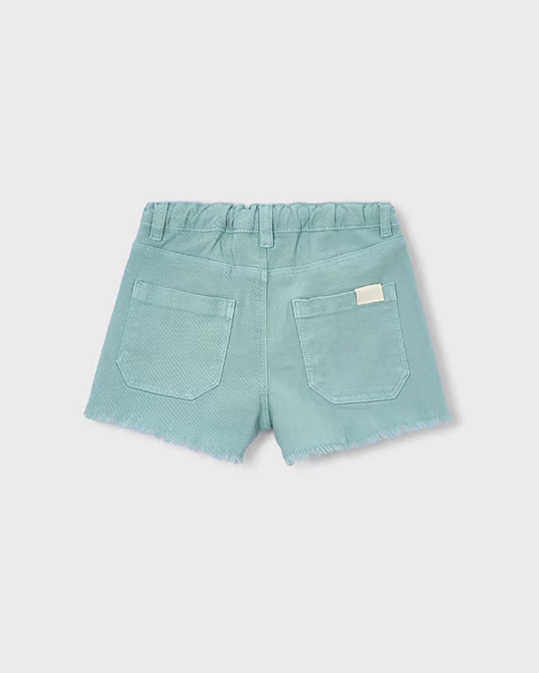 Short Mayoral in verde acqua in cotone elasticizzato image
