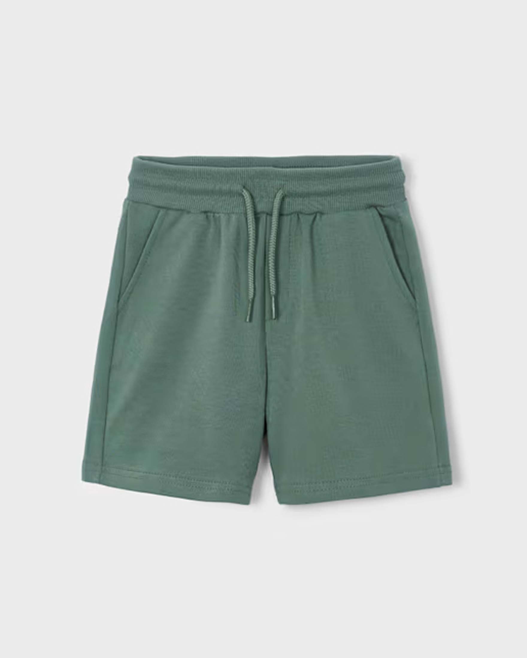 Bermuda verde in misto di cotone, basico casual
