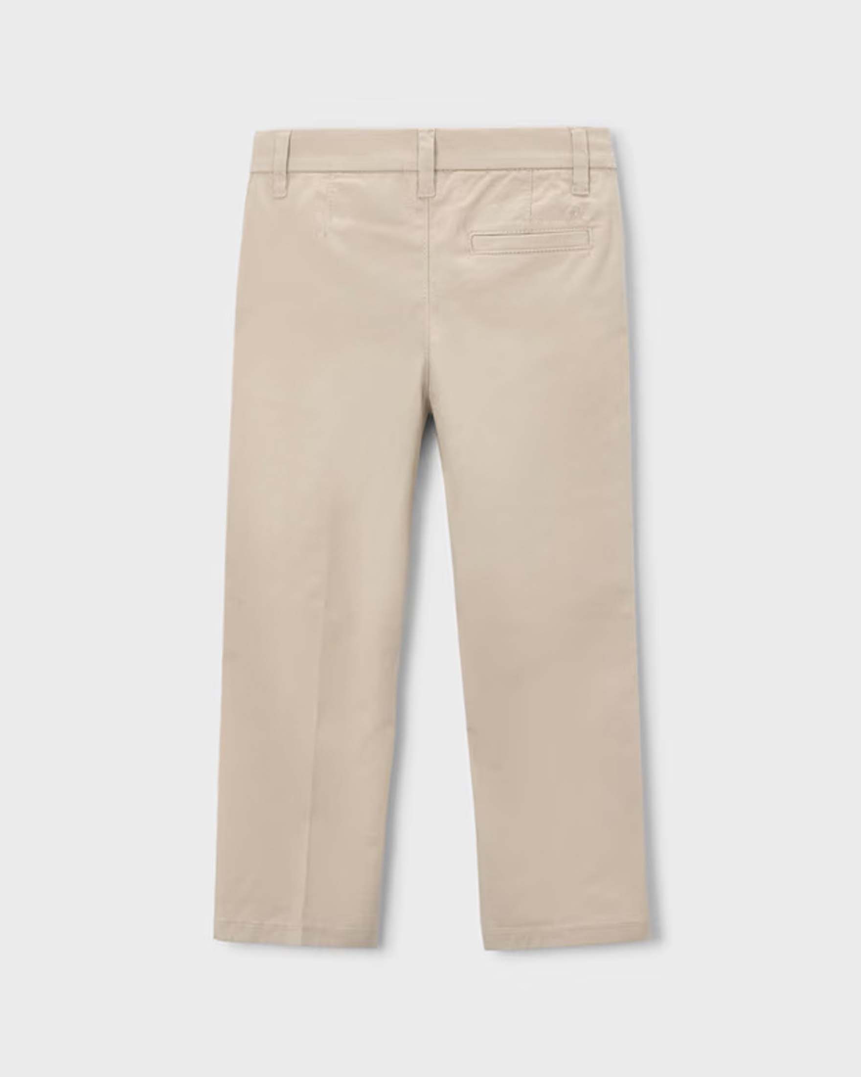 Pantaloni chino beige in cotone elasticizzato Mayoral image