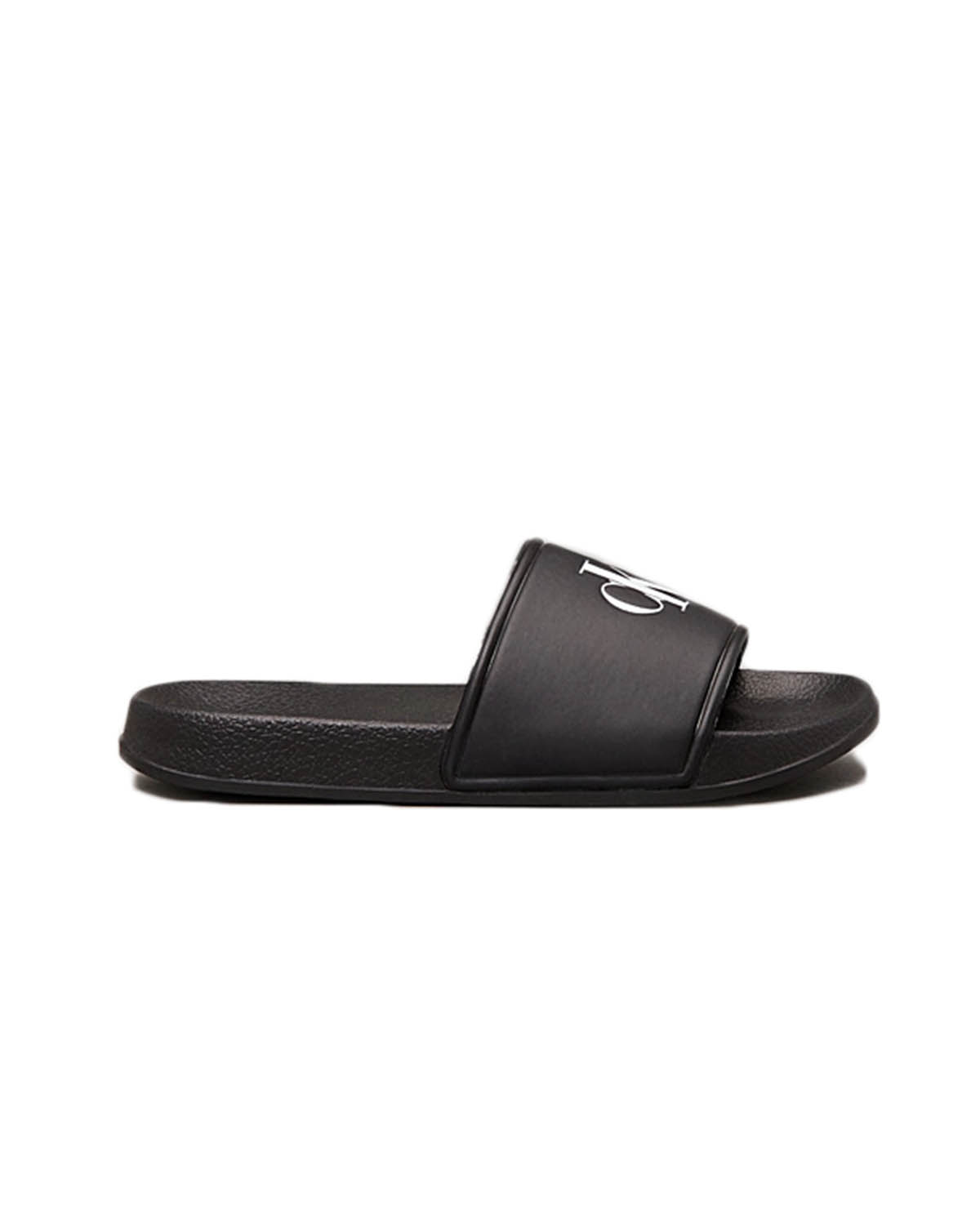 Ciabatte Calvin Klein nere con logo bianco