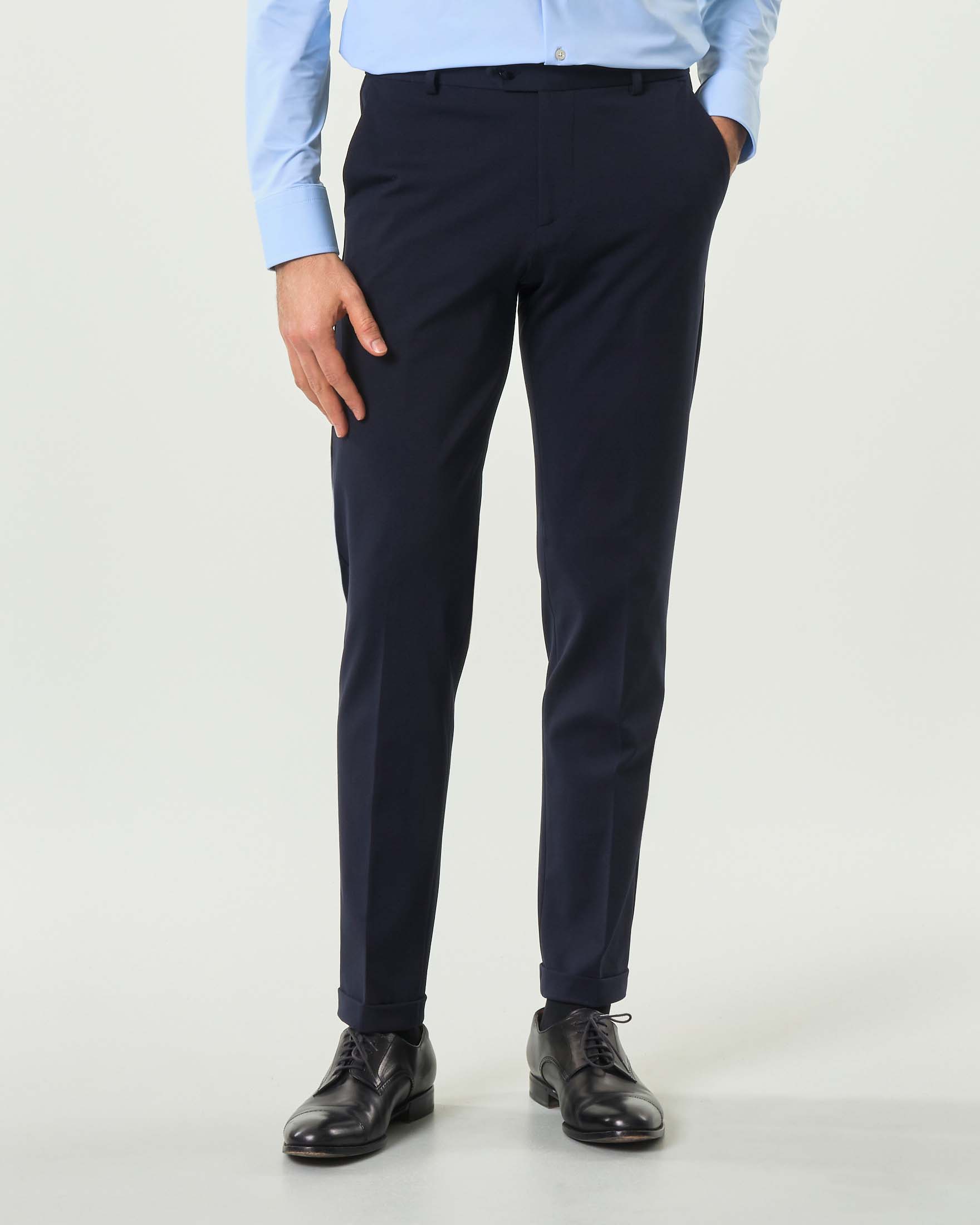 Abito Paul Baker blu in jersey di cotone stretch