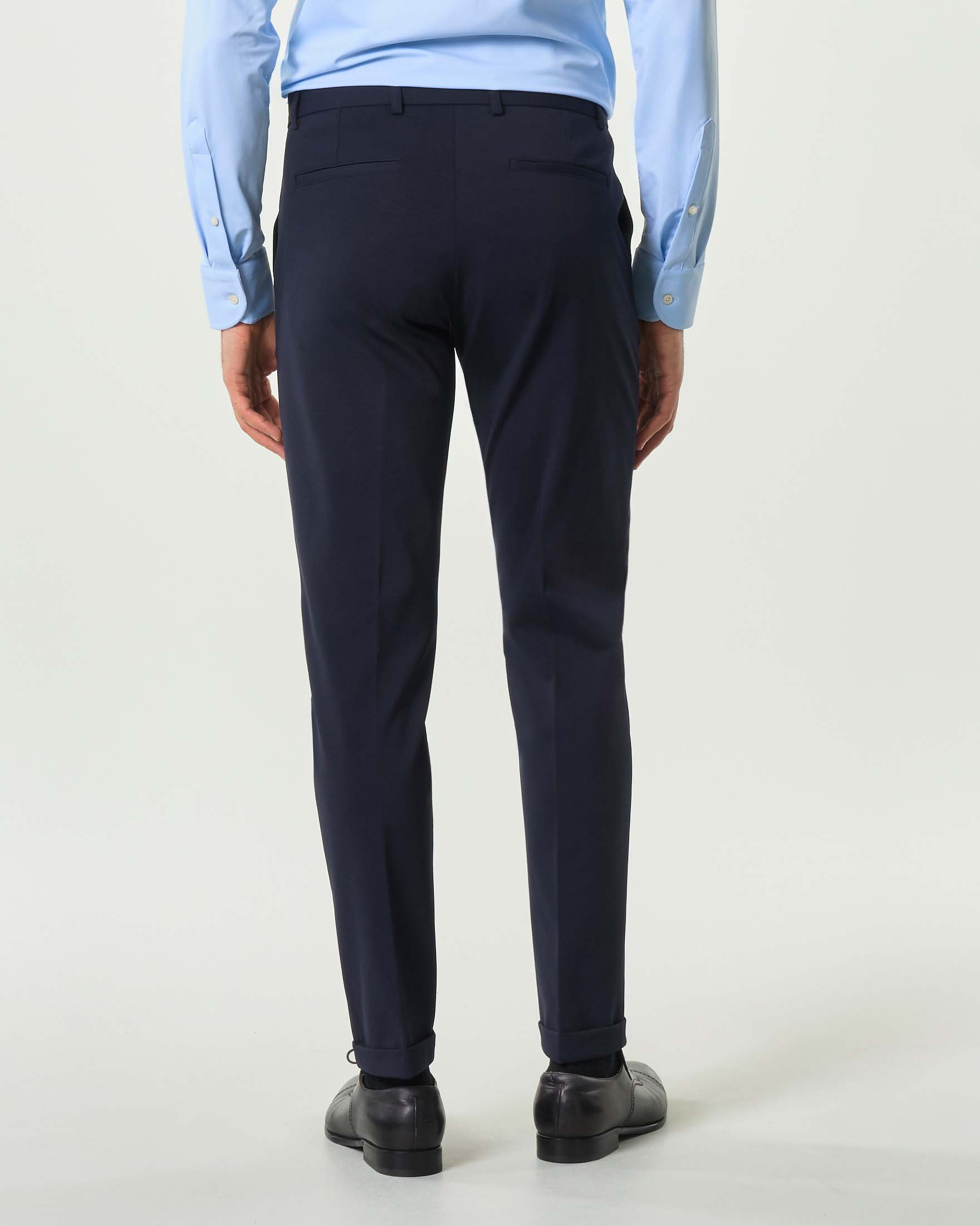 Abito Paul Baker blu in jersey di cotone stretch