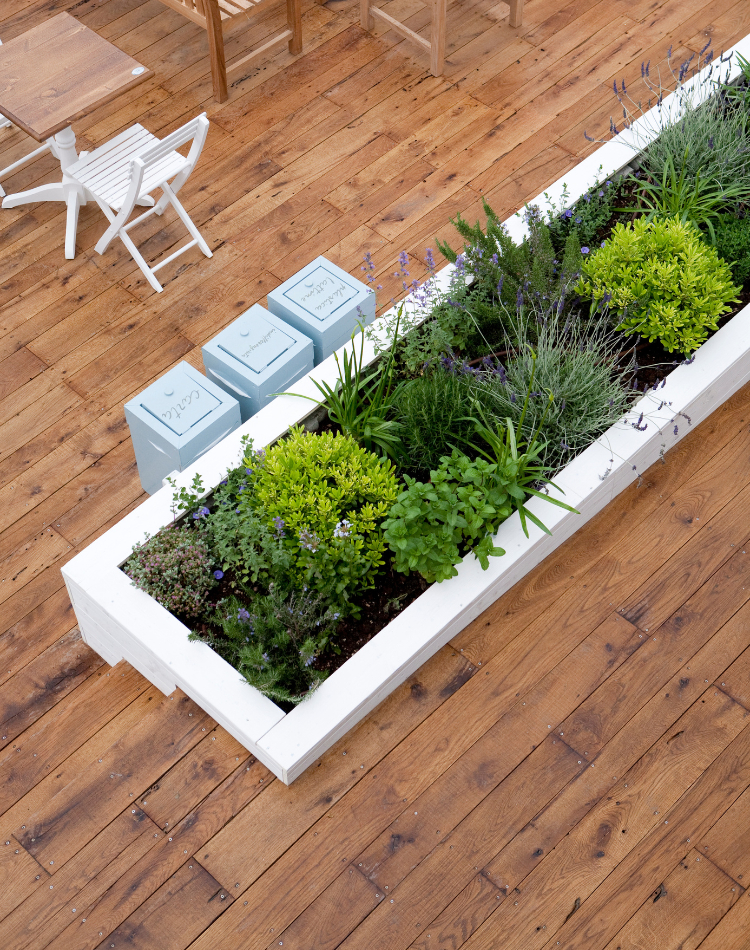 decking esterno in legno antico