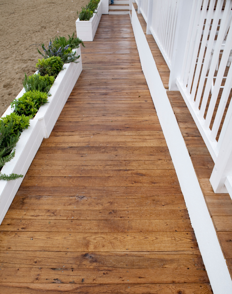 camminamento spiaggia in legno