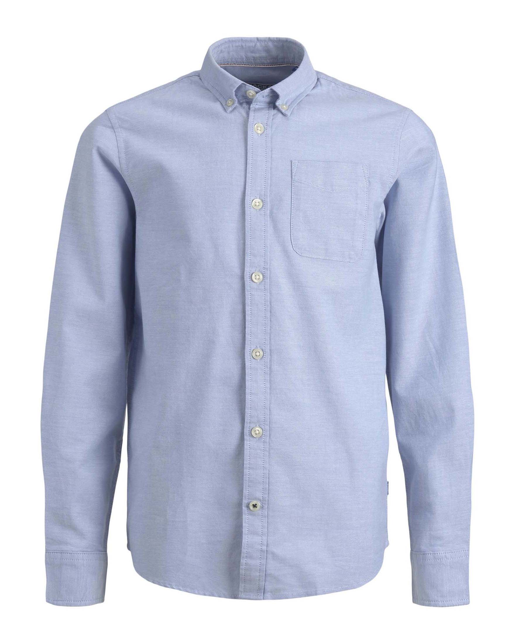 Camicia Jack & Jones in cotone oxford azzurro