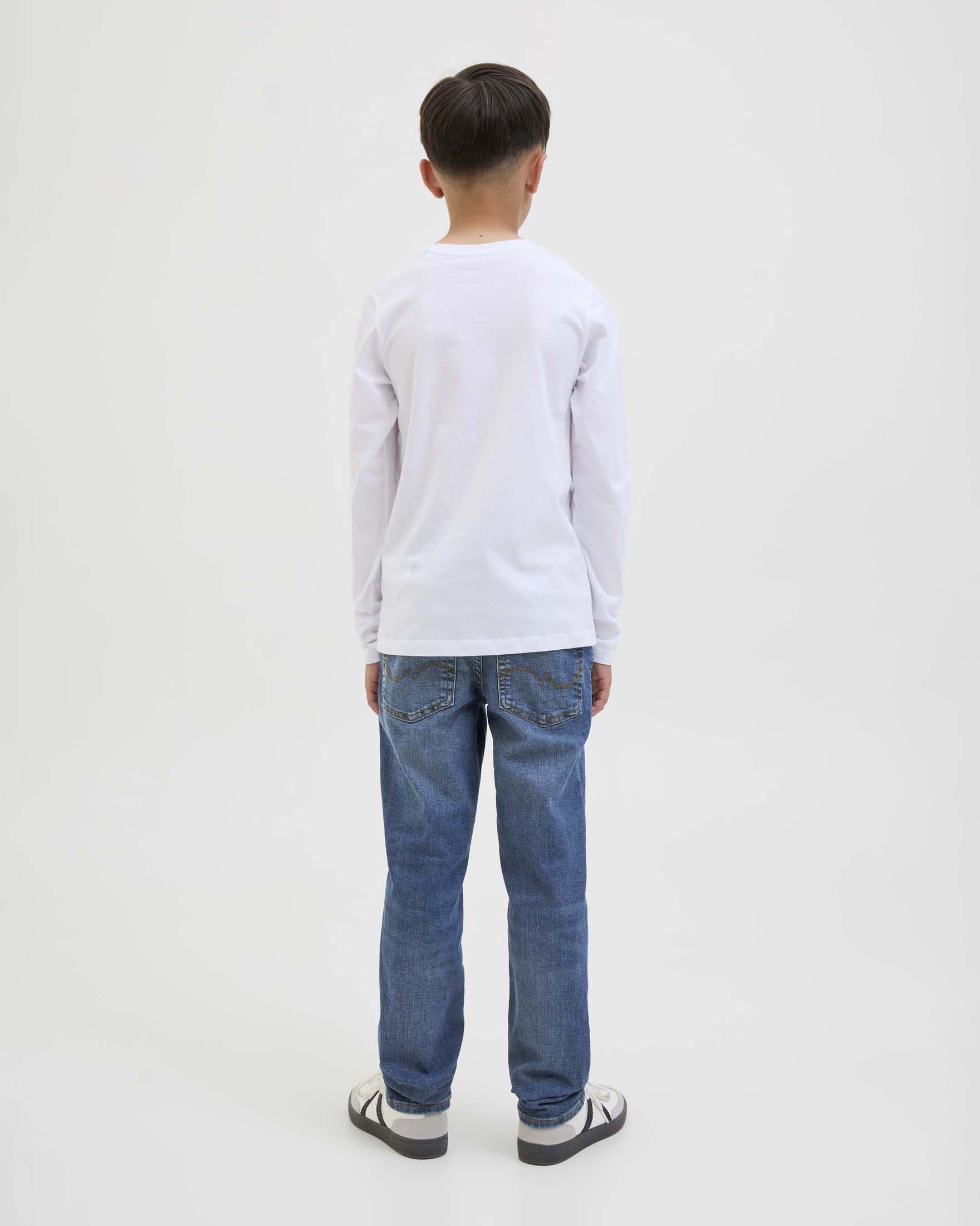 Jeans slim fit Jack & Jones in misto cotone a lavaggio medio stone washed image