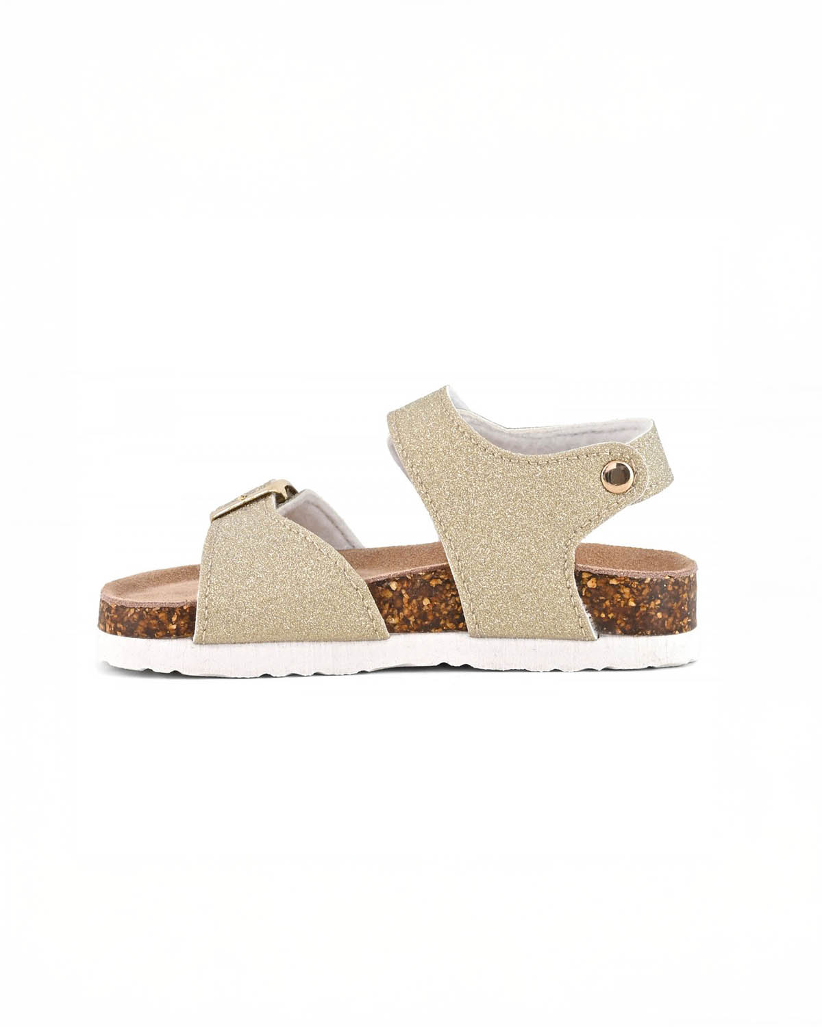 Sandalo Colors of California oro glitterato con fibbia e cinturino a strappo image