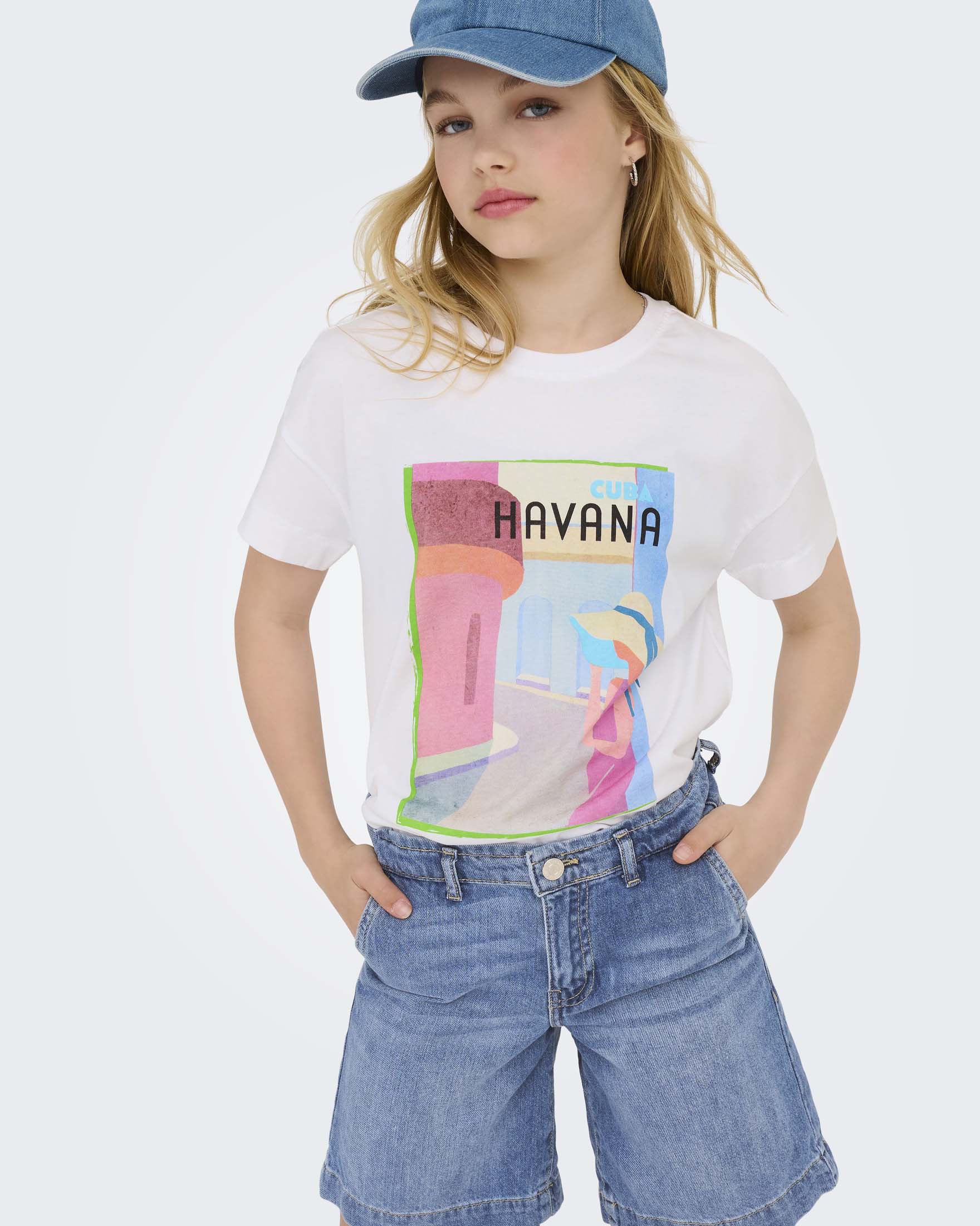 Jorts wide leg Kids Only in denim lavaggio medio stone washed