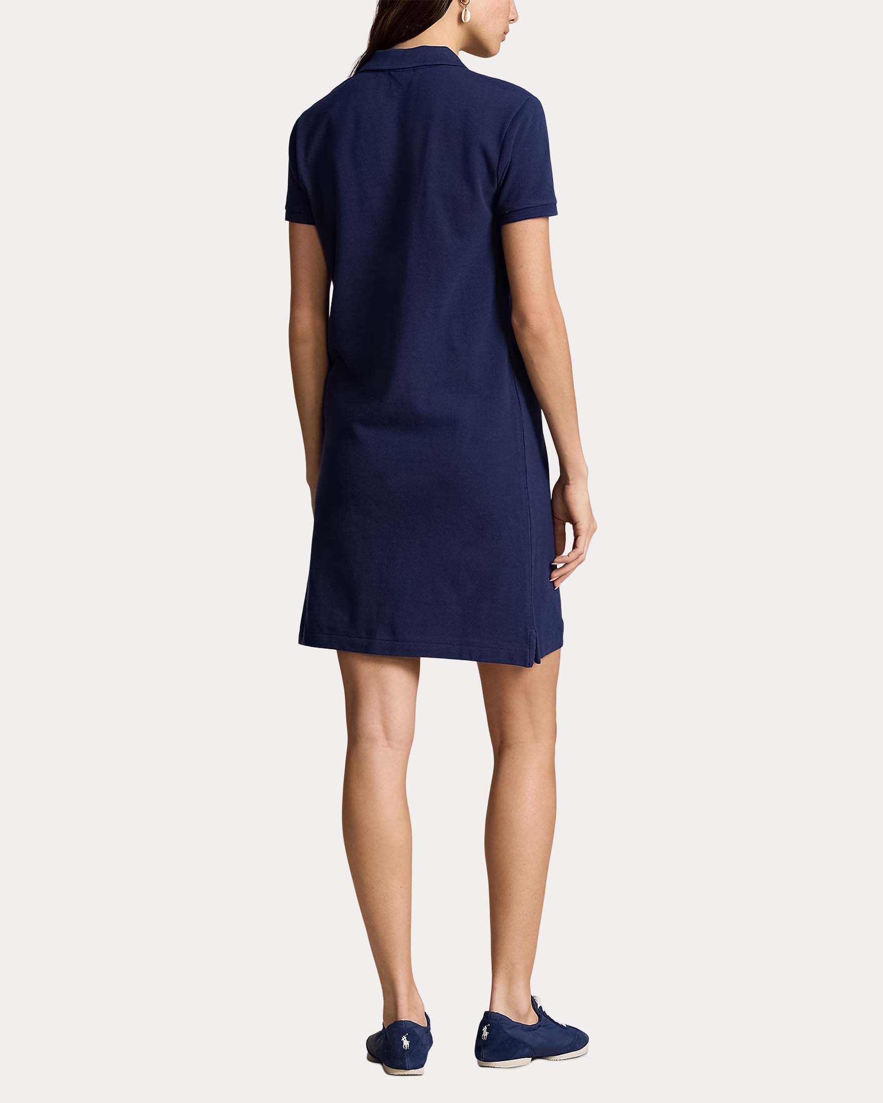 Abito Midi Donna A Maniche Corte In Cotone, Tinta Unita, Vestito Classico, XL Blu - 3