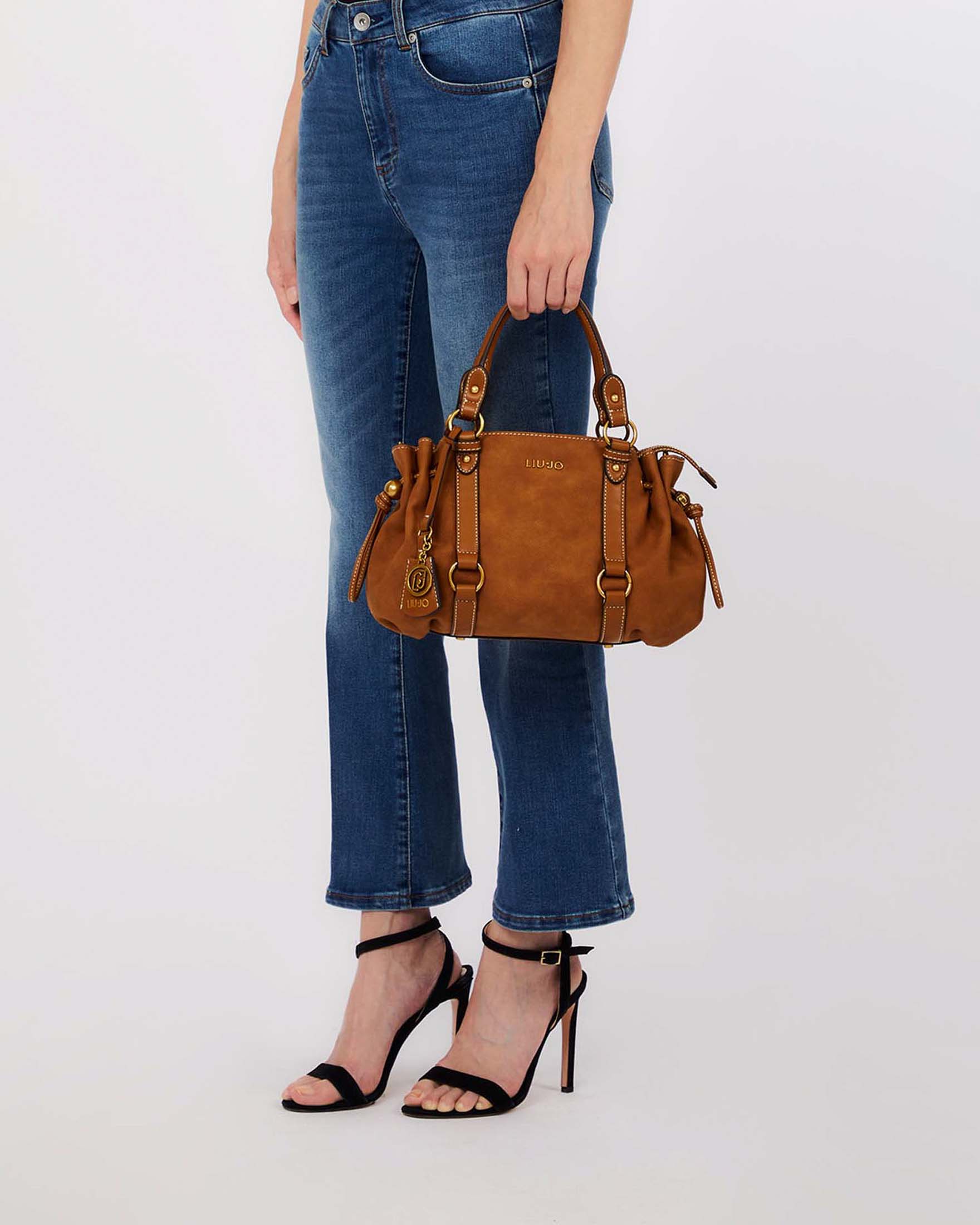 Borsa Liu Jo Accessories cuoio con dettagli a cinturini e logo metallico image