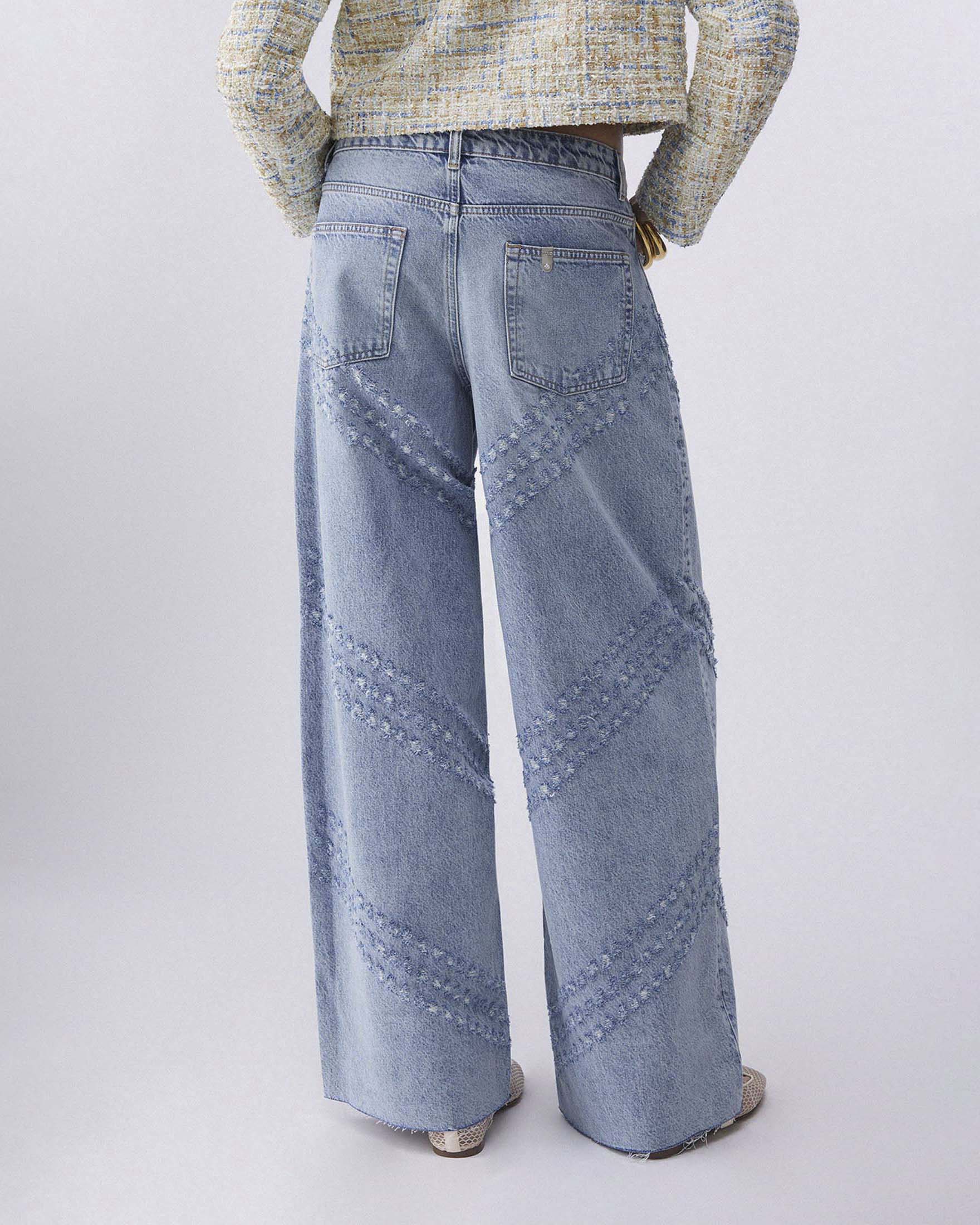 Jeans flare Liu Jo con dettagli laserati lavaggio stone washed