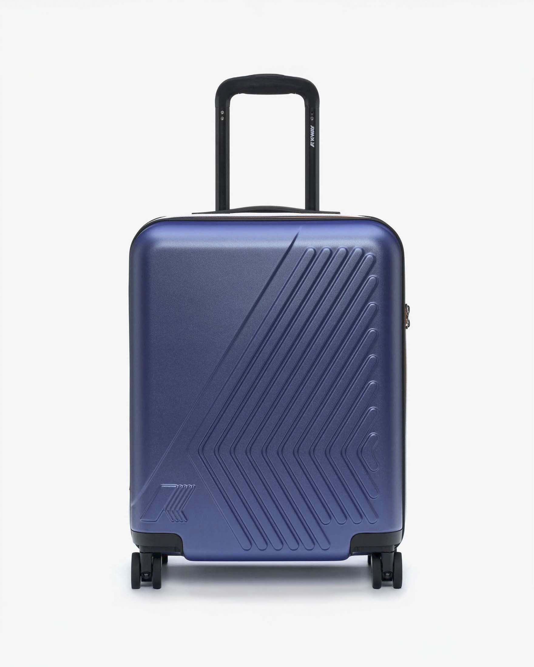 Trolley K-way Eudoxie blu royal con logo impresso