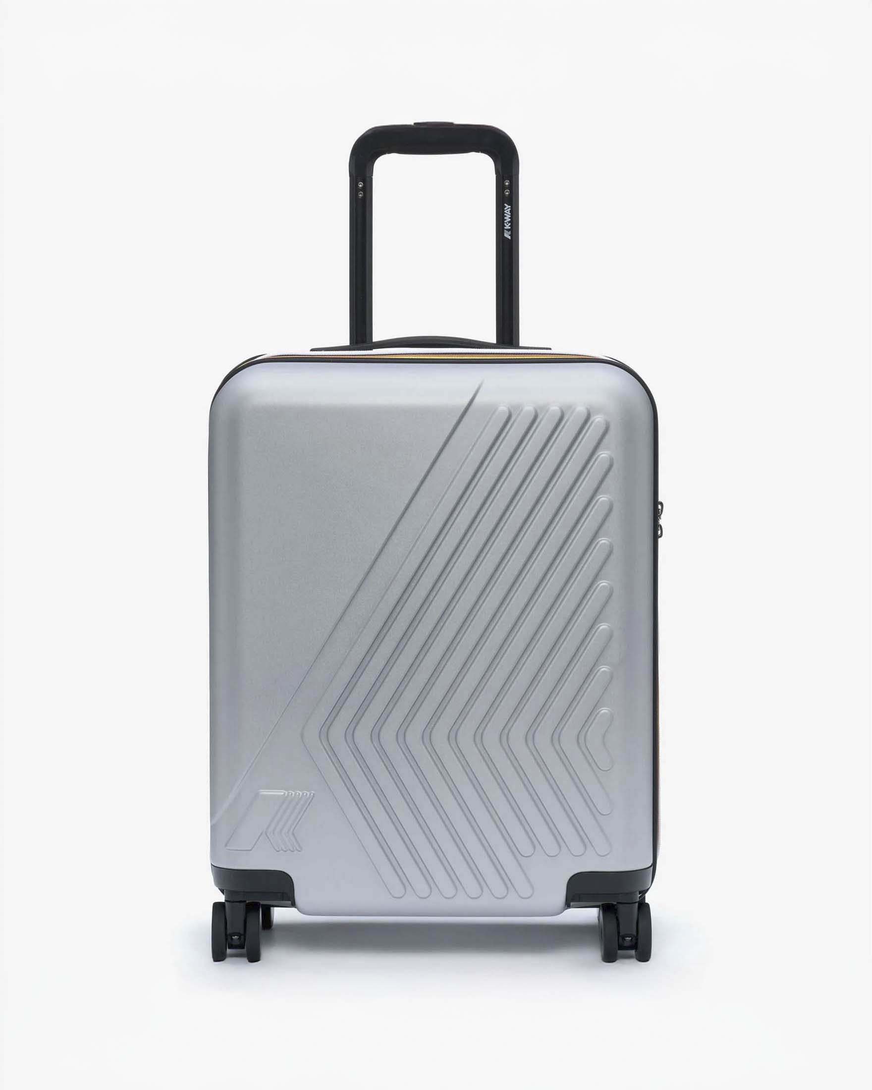 Trolley K-way Eudoxie argento con logo impresso