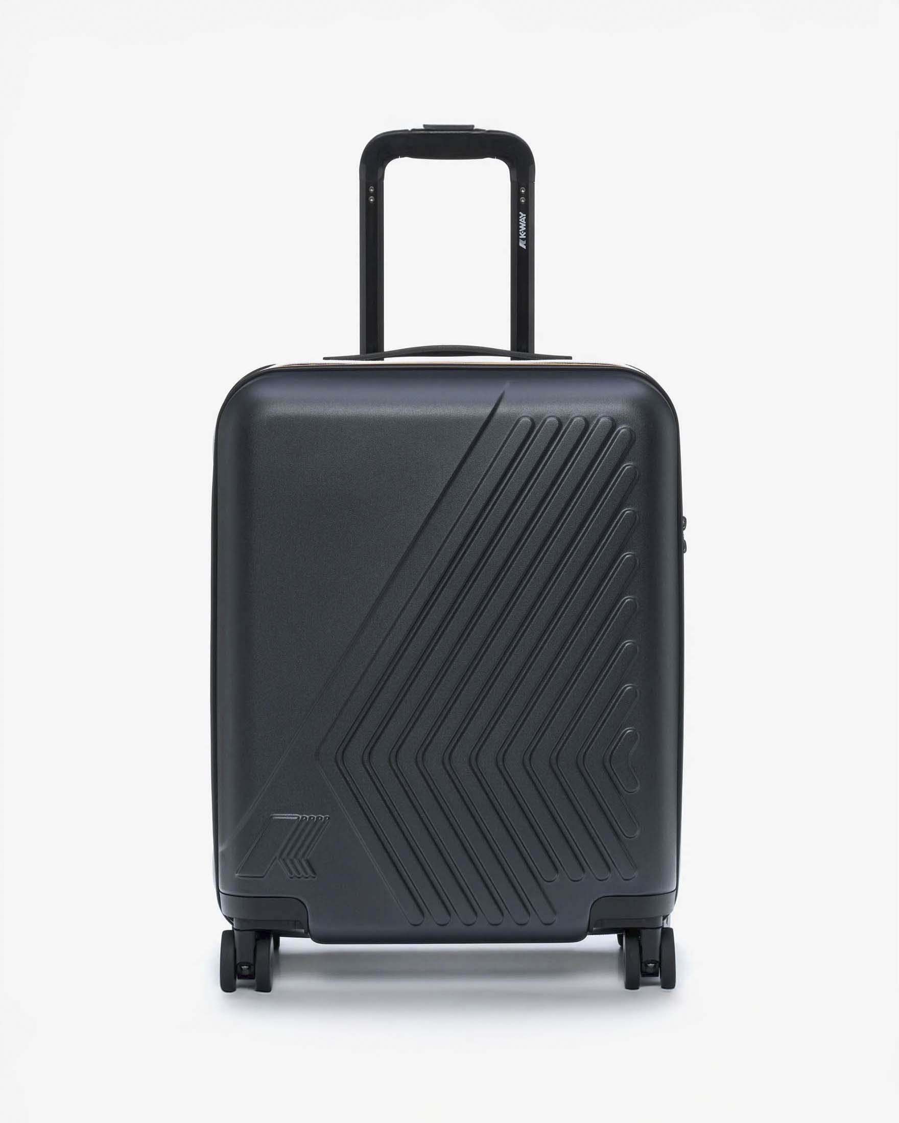 Trolley K-way Eudoxie blu con logo impresso