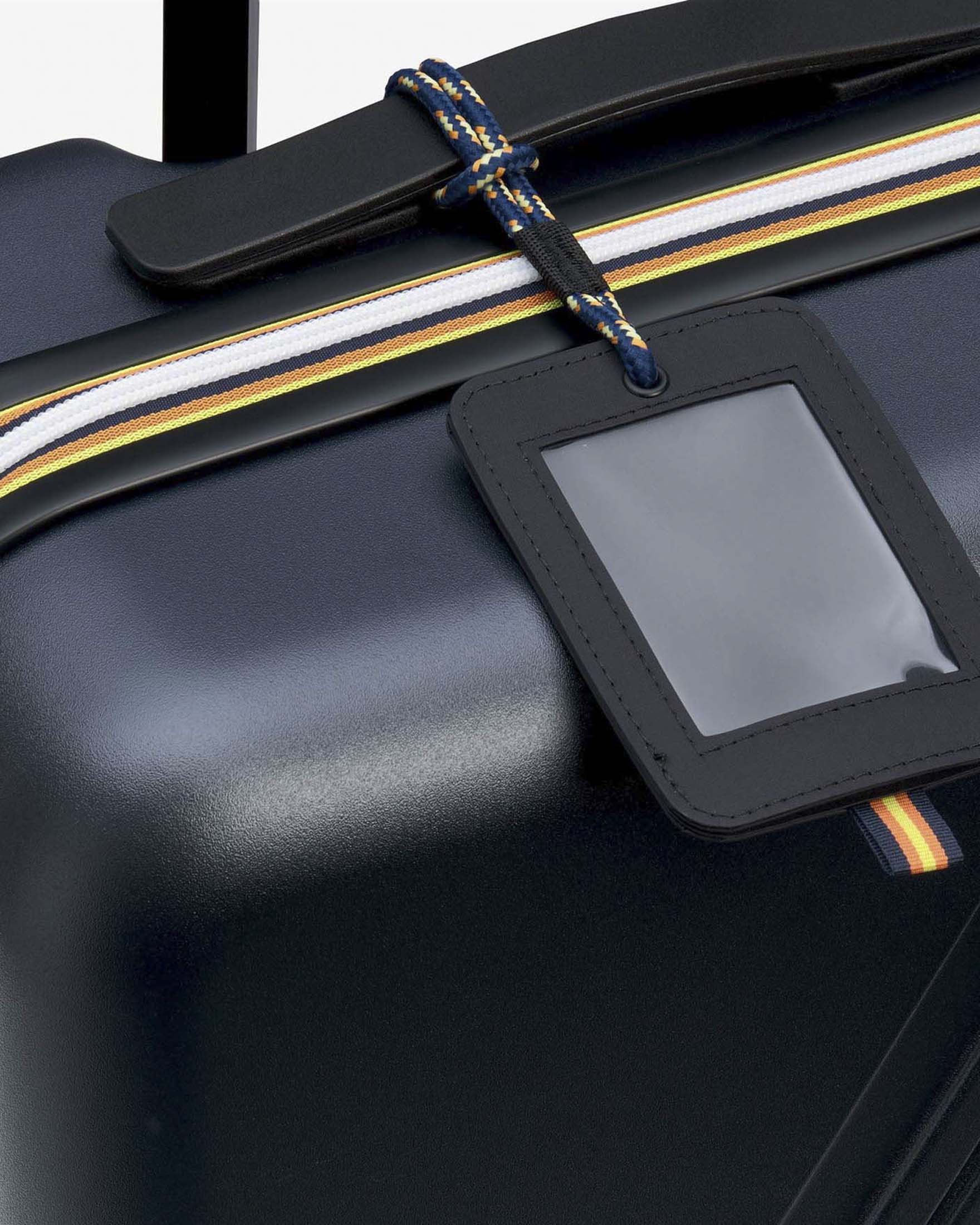 Trolley K-way Eudoxie blu con logo impresso