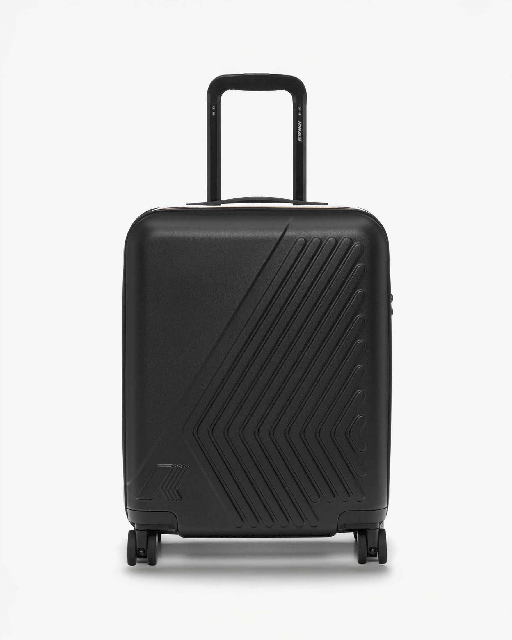 Trolley K-way Eudoxie nero con logo impresso