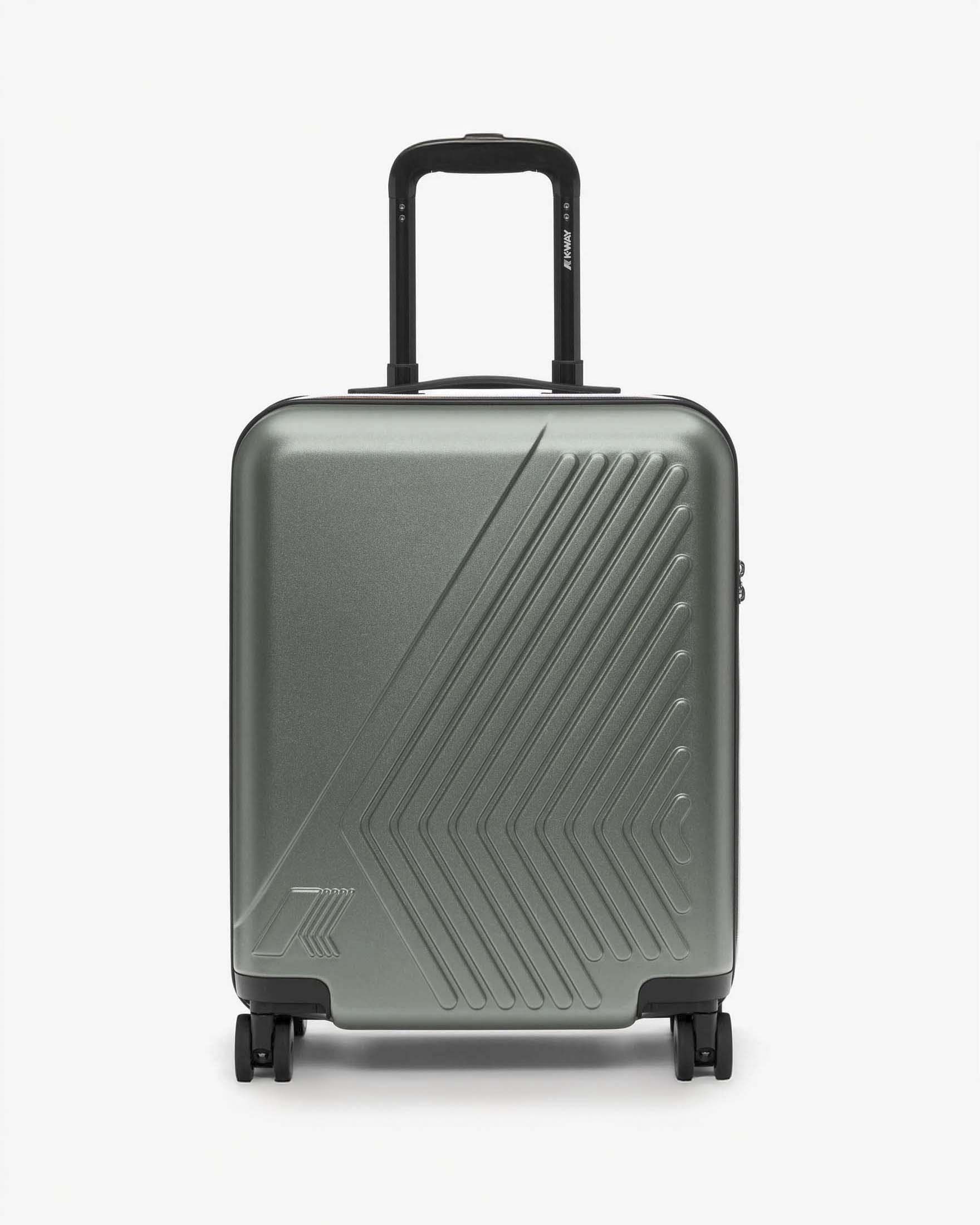 Trolley K-way Eudoxie verde salvia con logo impresso