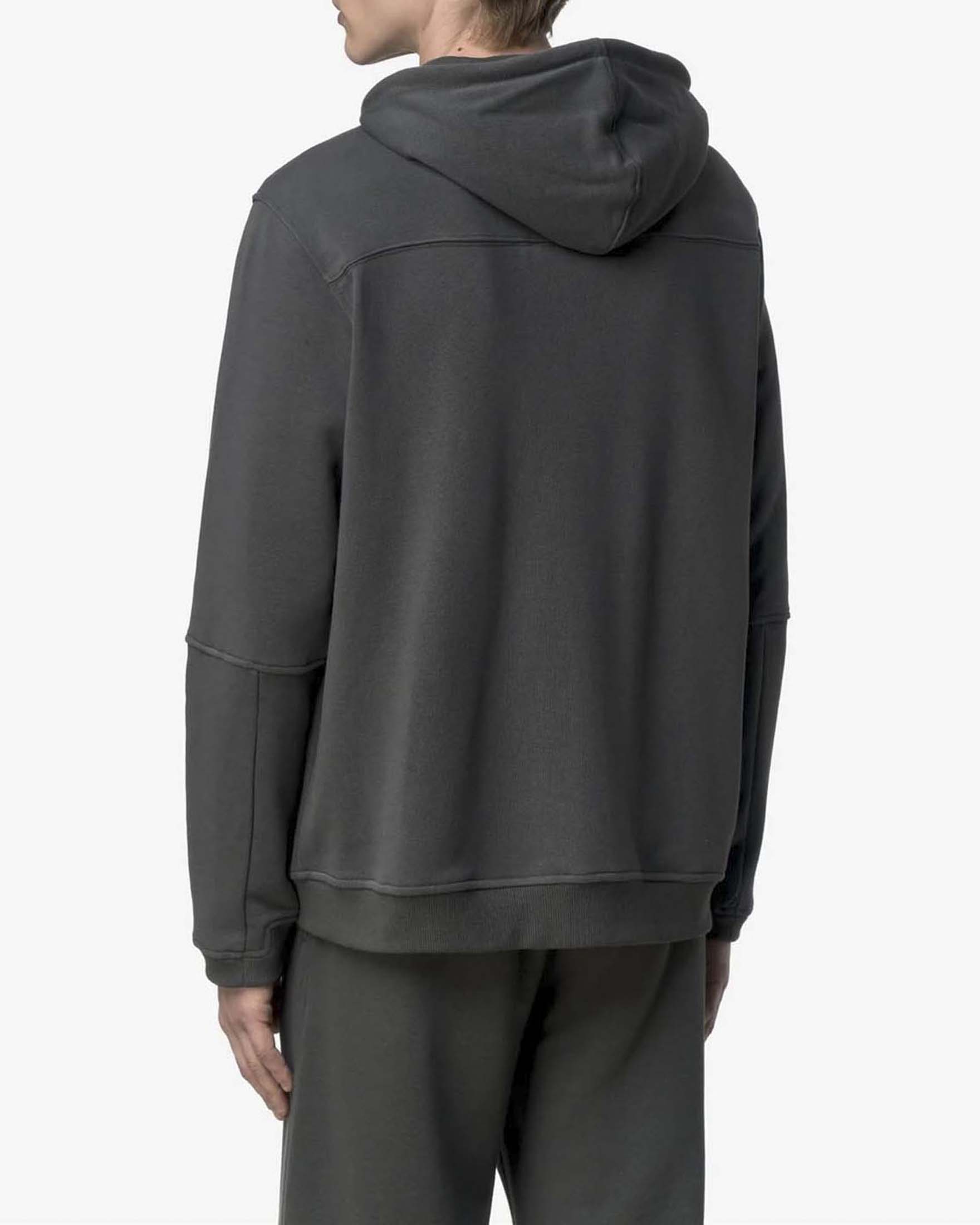 Felpa verde militare K-way Prosper con cappuccio e chiusura zip image