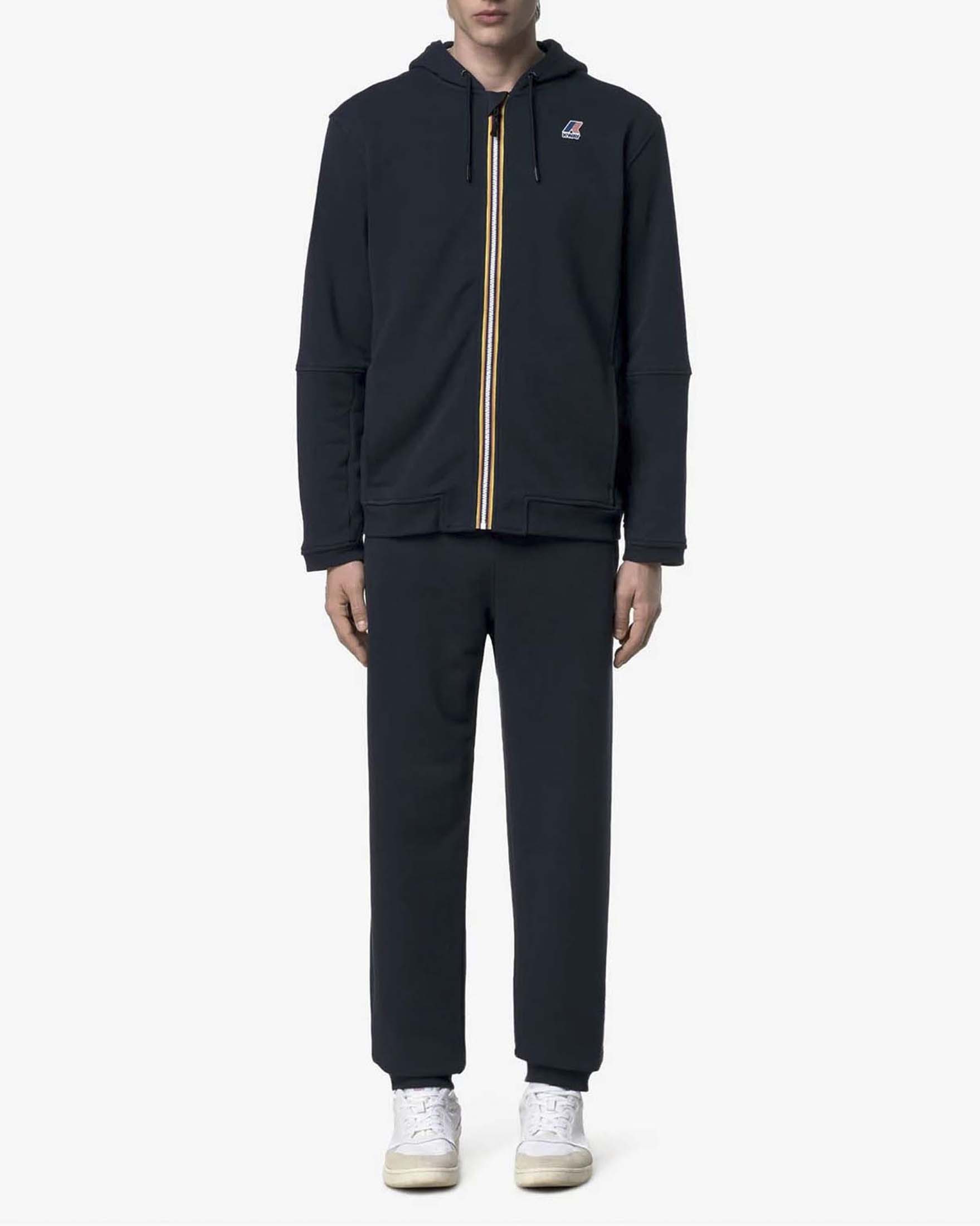 Pantalone K-way Philbert blu in felpa di cotone