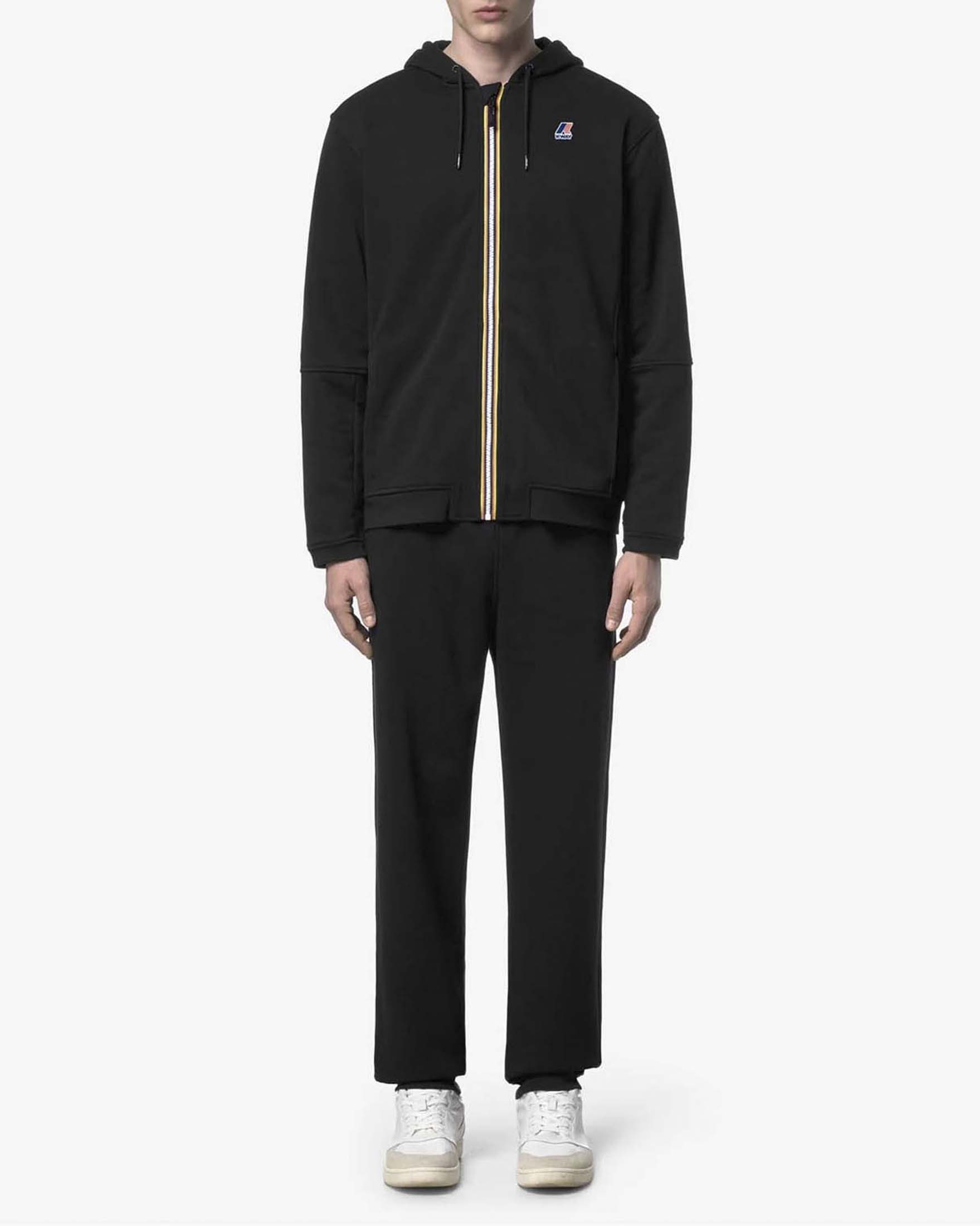 Pantalone K-way Philbert nero in felpa di cotone