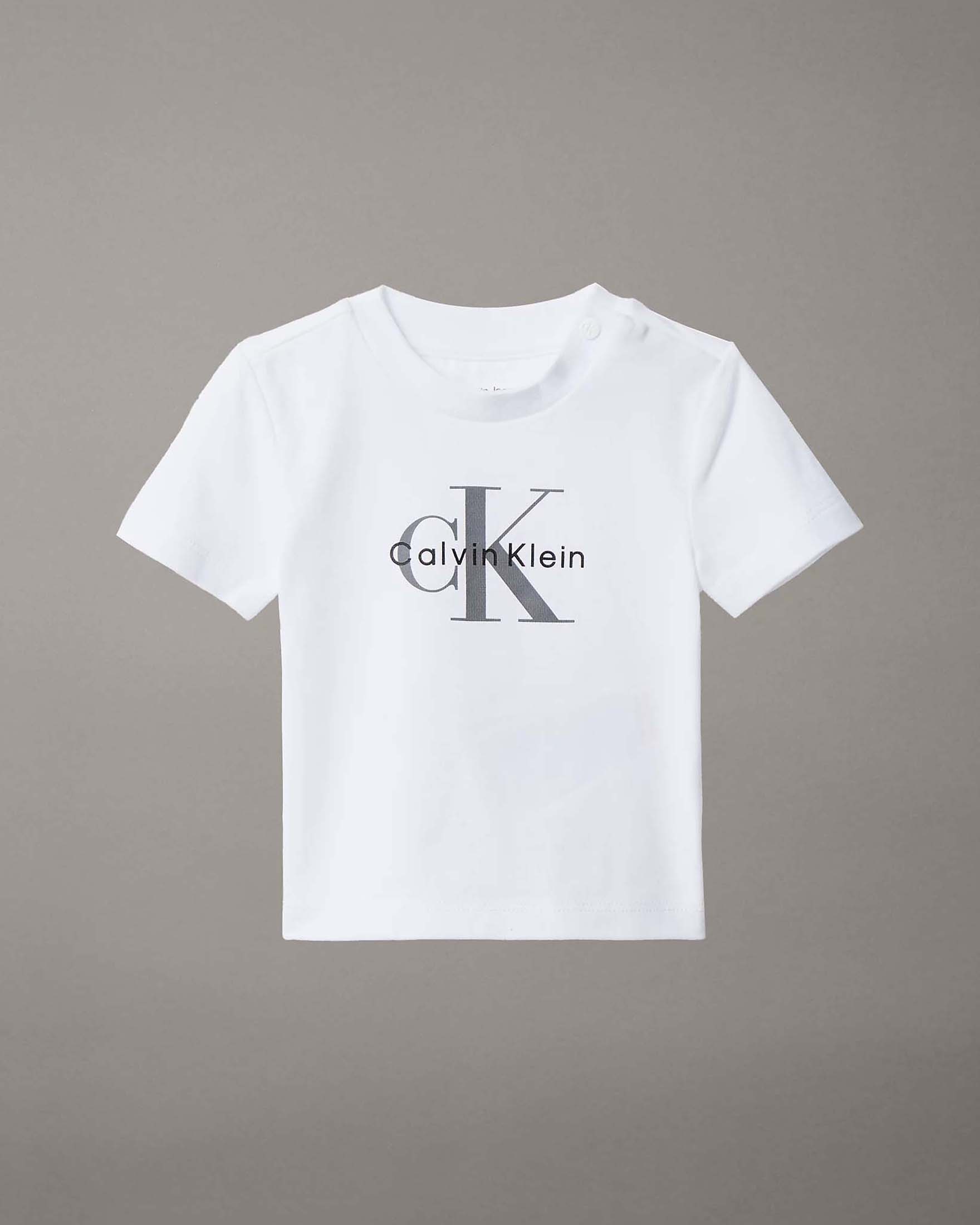 Completo tuta Calvin Klein beige con t-shirt bianca image