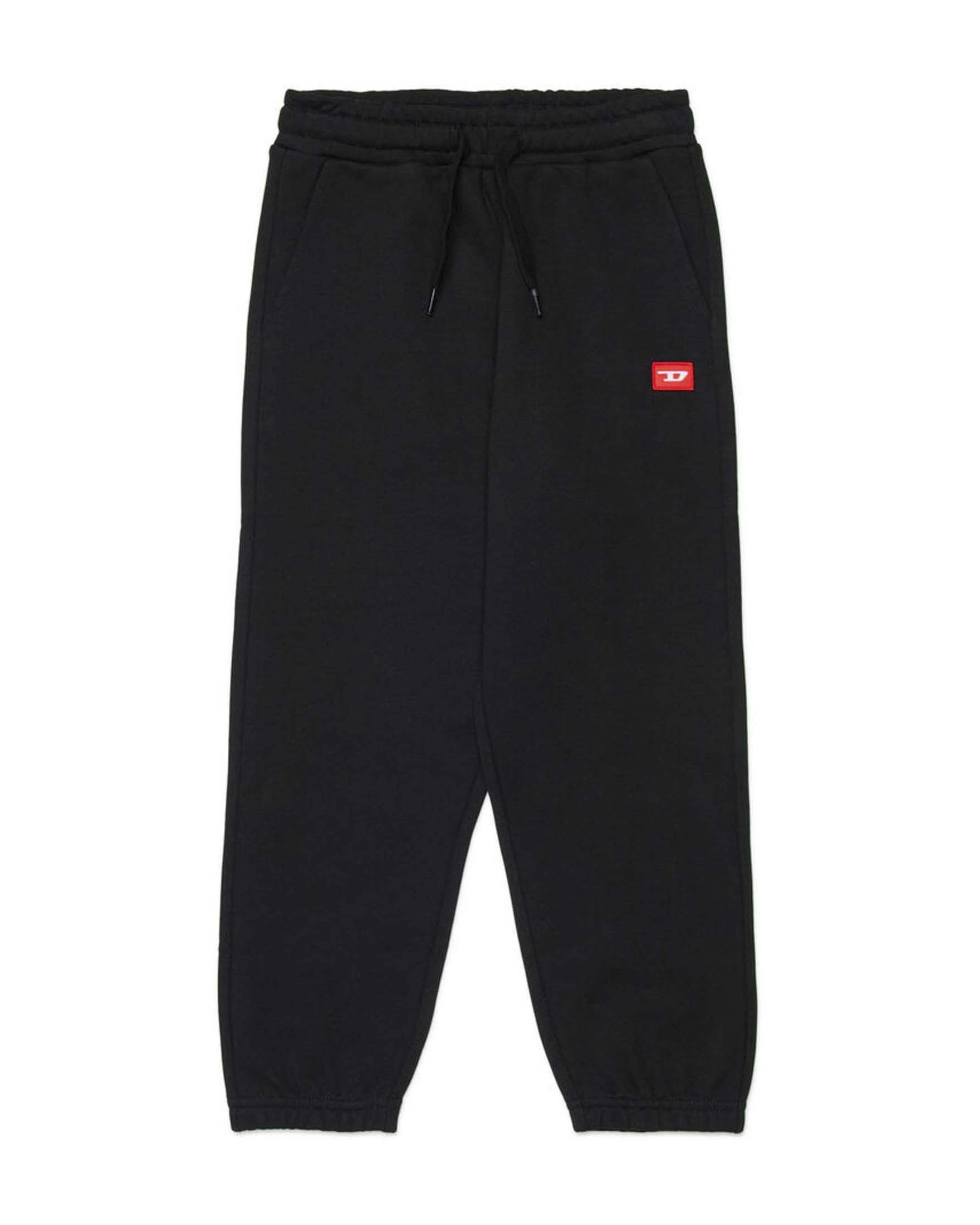 Pantalone jogger nero in puro cotone