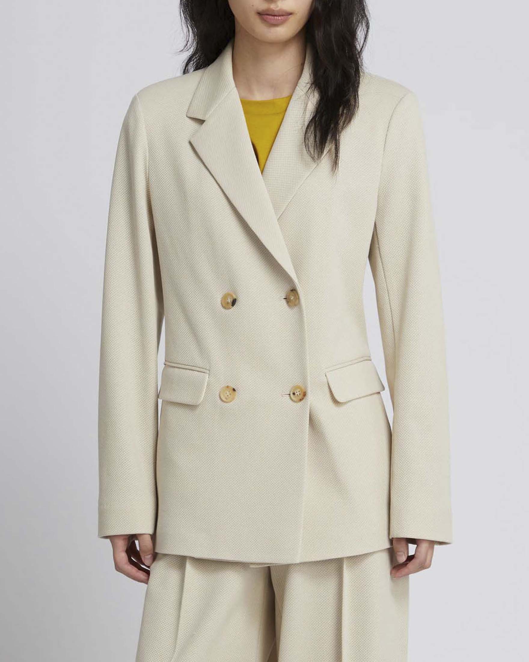 Blazer doppiopetto cacha MM in piquet di cotone