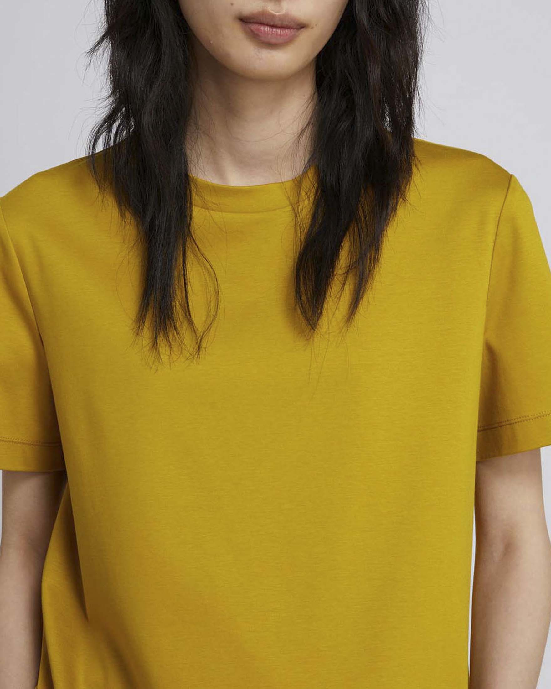 T-shirt gialla a maniche corte MM Max Mara con scollo a giro image