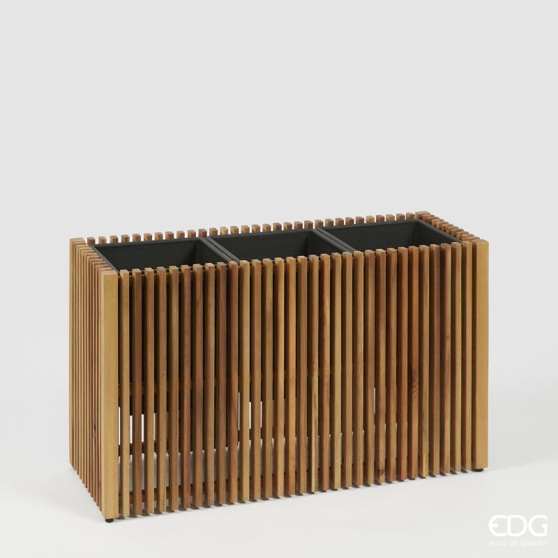 Vaso Listelli in Legno Rettangolare 33x86x50h Edg