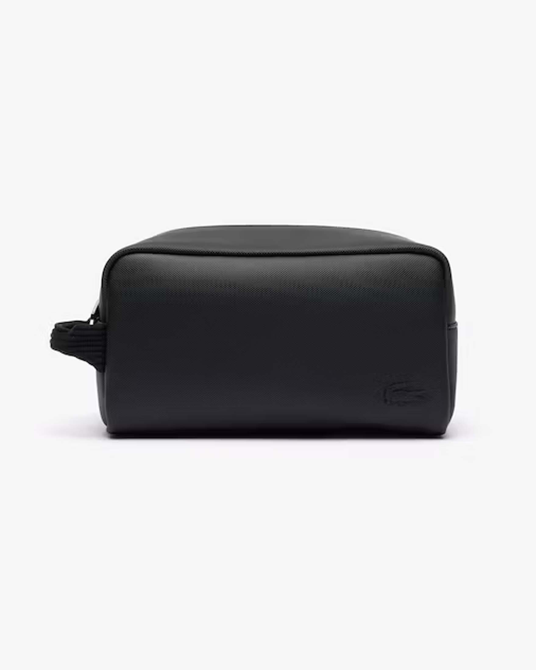 Beauty case Lacoste nero in similpelle effetto piquè