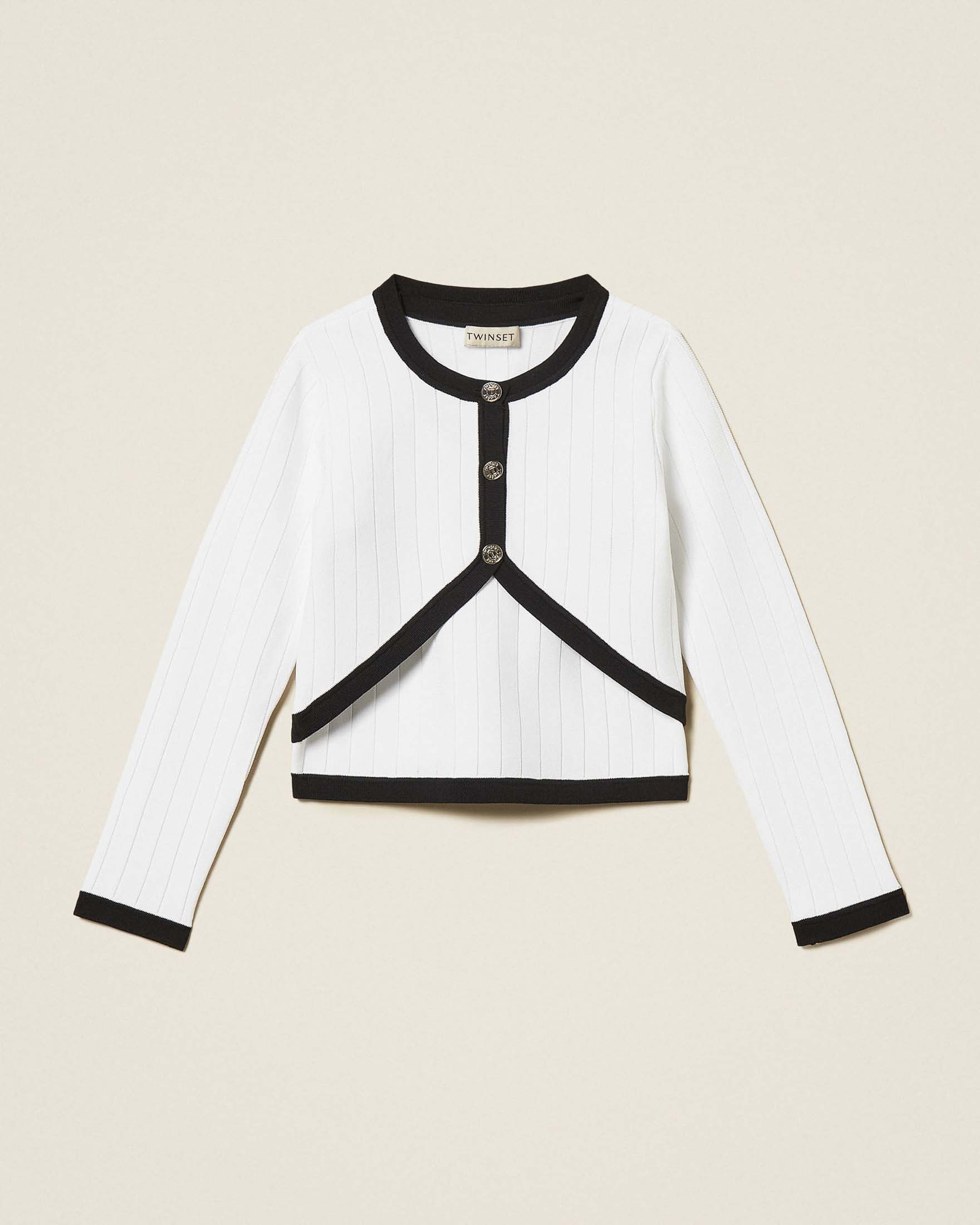 Completo maglia e canotta Twinset bianco e nero