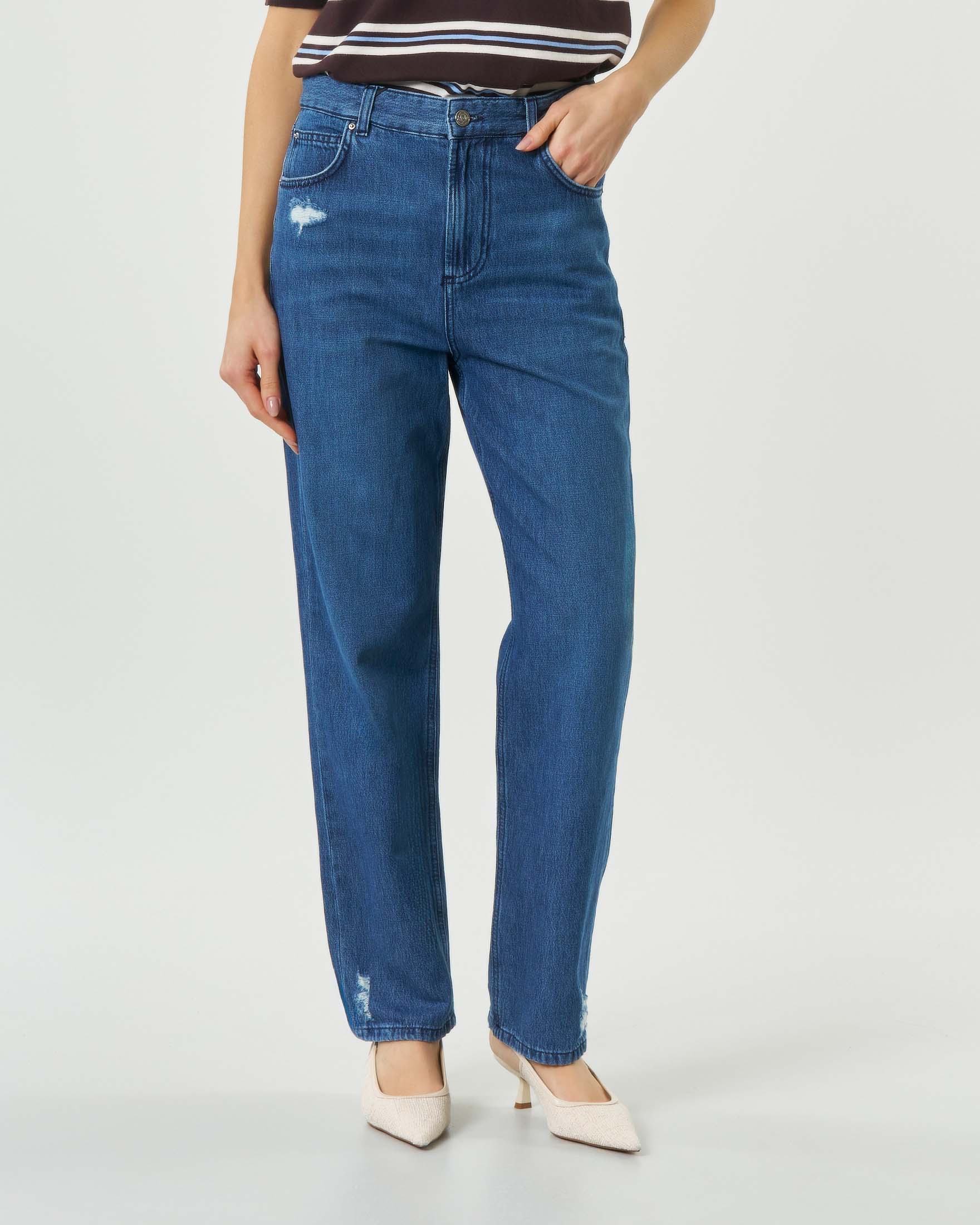 Jeans boyfriend Marella Sport lavaggio medio con abrasioni image