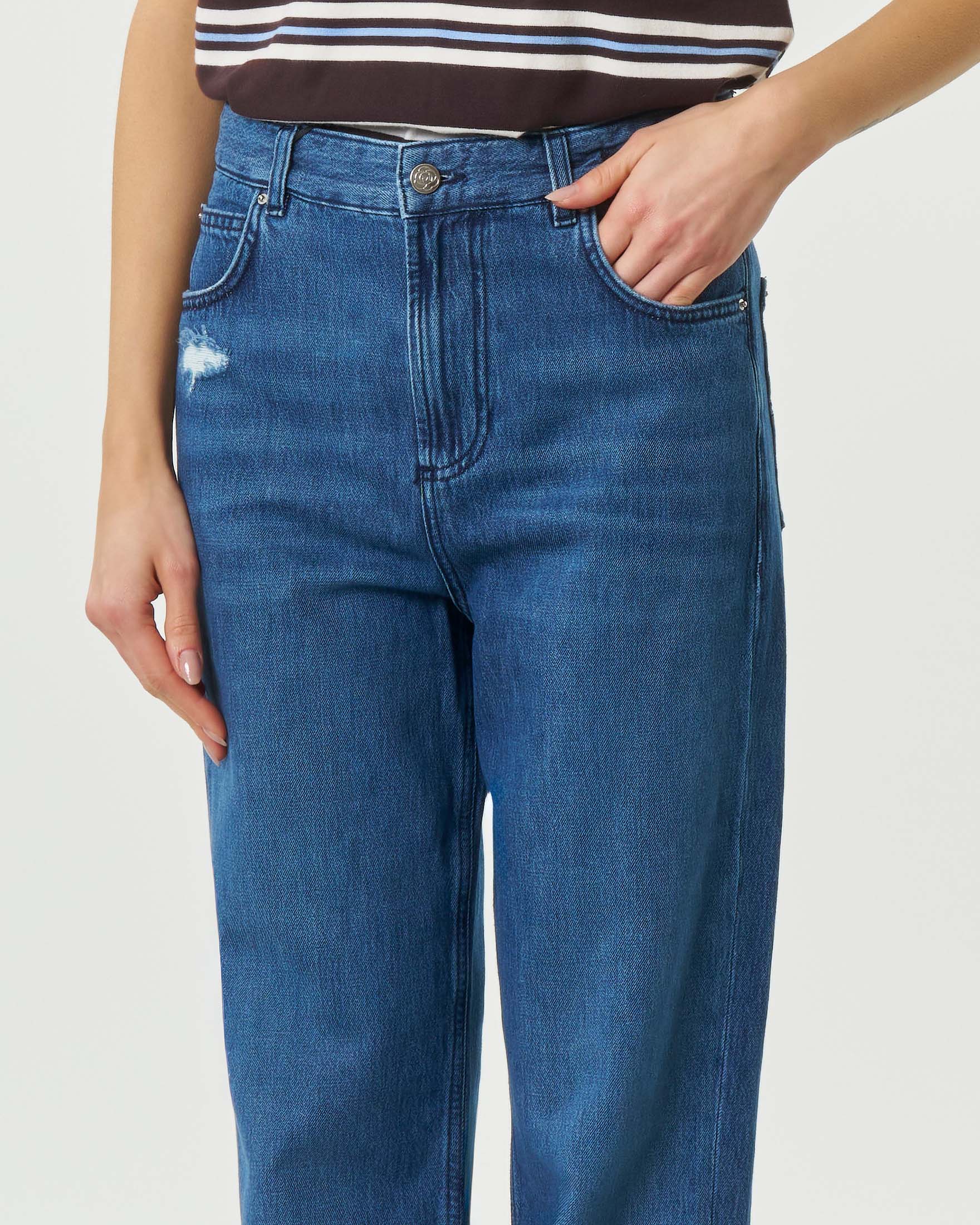 Jeans boyfriend Marella Sport lavaggio medio con abrasioni