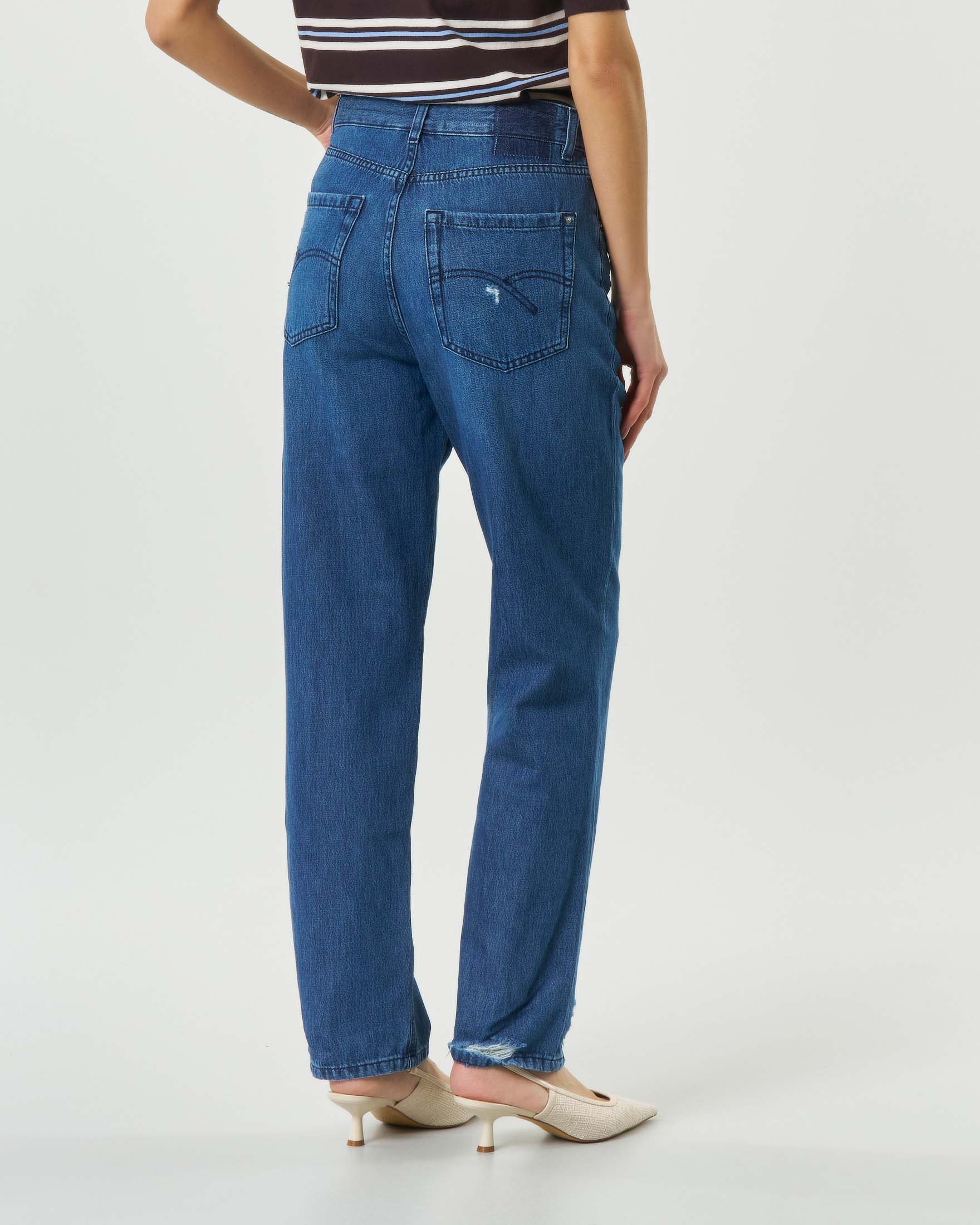 Jeans boyfriend Marella Sport lavaggio medio con abrasioni