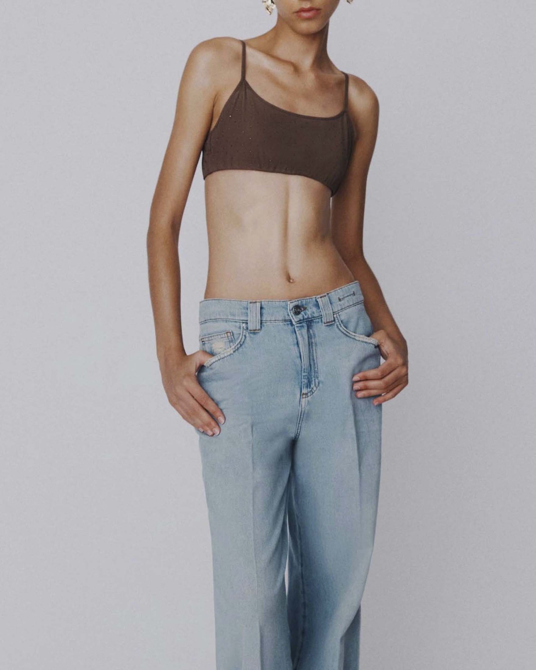 Jeans wide leg Marella Sport lavaggio chiaro a vita alta