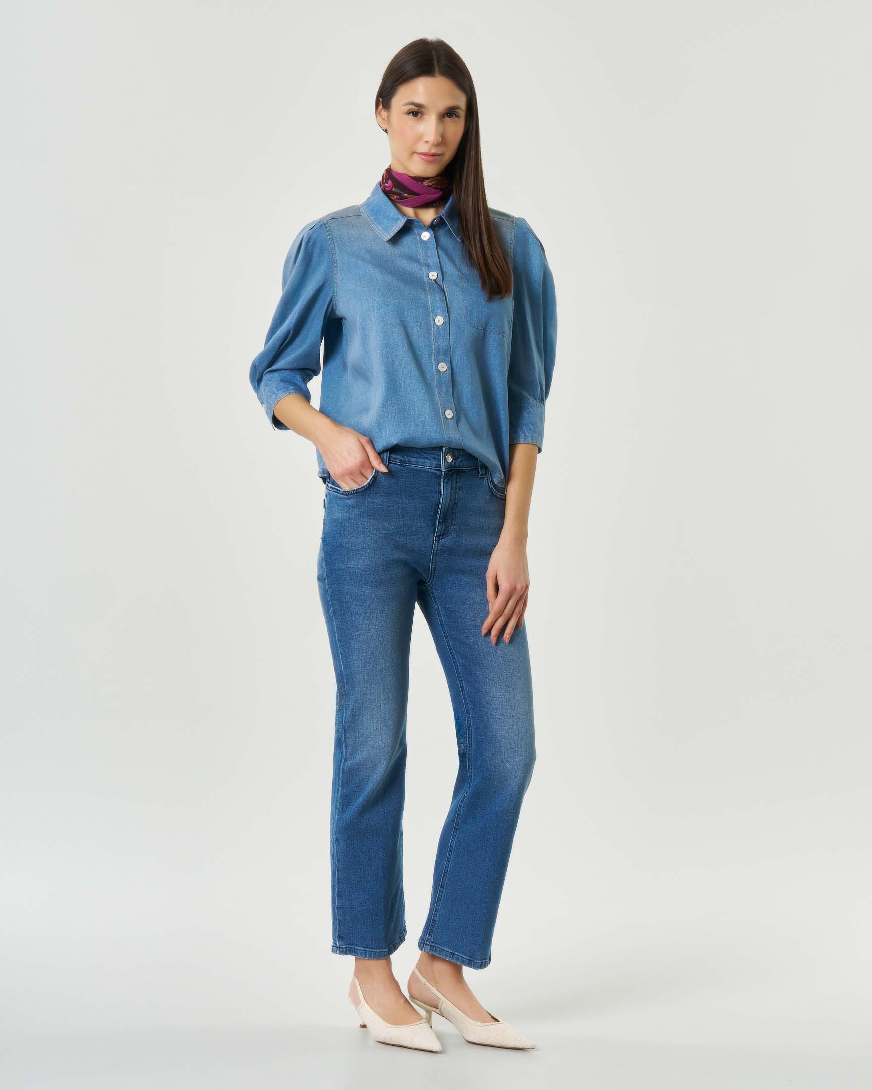 Jeans flare Sport lavaggio medio in cotone stretch