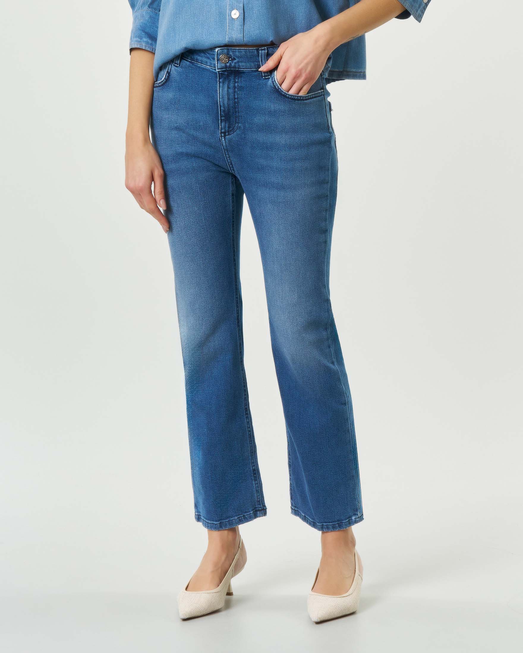 Jeans flare Marella Sport lavaggio medio in cotone stretch image