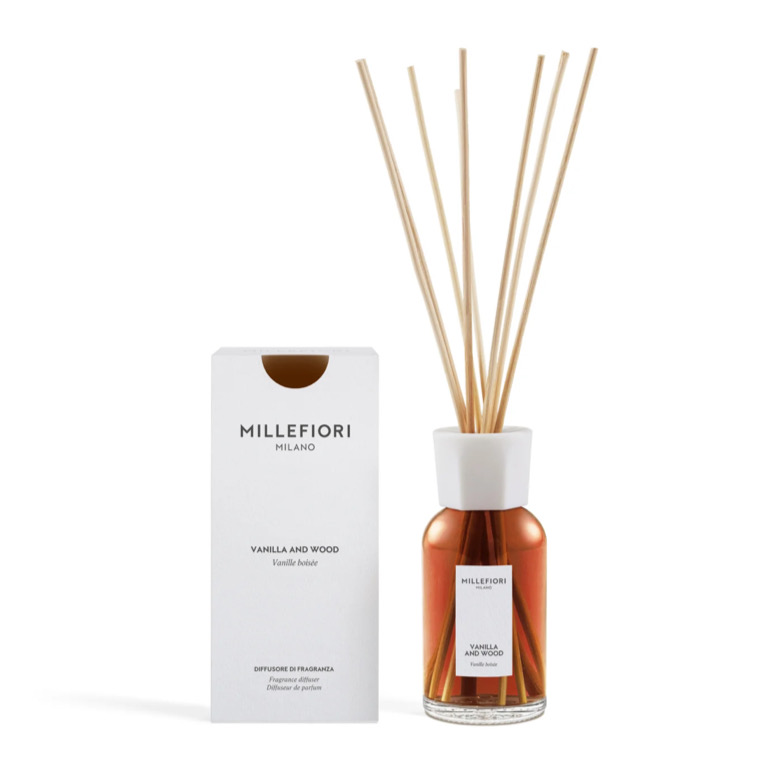 Diffusore di Fragranza a Stick 250 ml. Vanilla & Wood Millefiori Milano