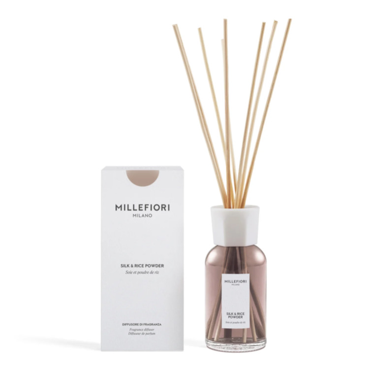 Diffusore di Fragranza a Stick 250 ml. Silk & Rice Powder Millefiori Milano