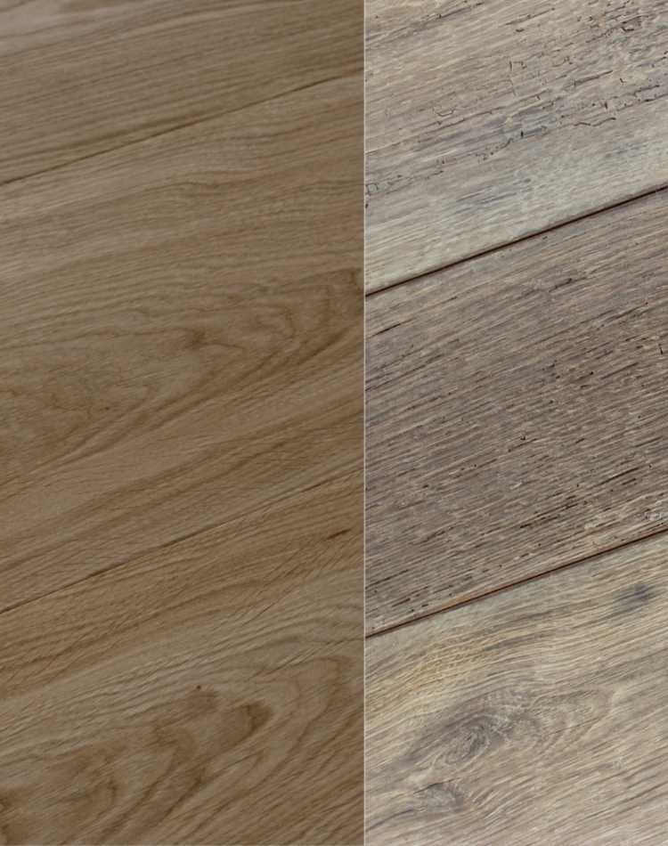 assi di rovere nuove e antiche per pavimenti in parquet