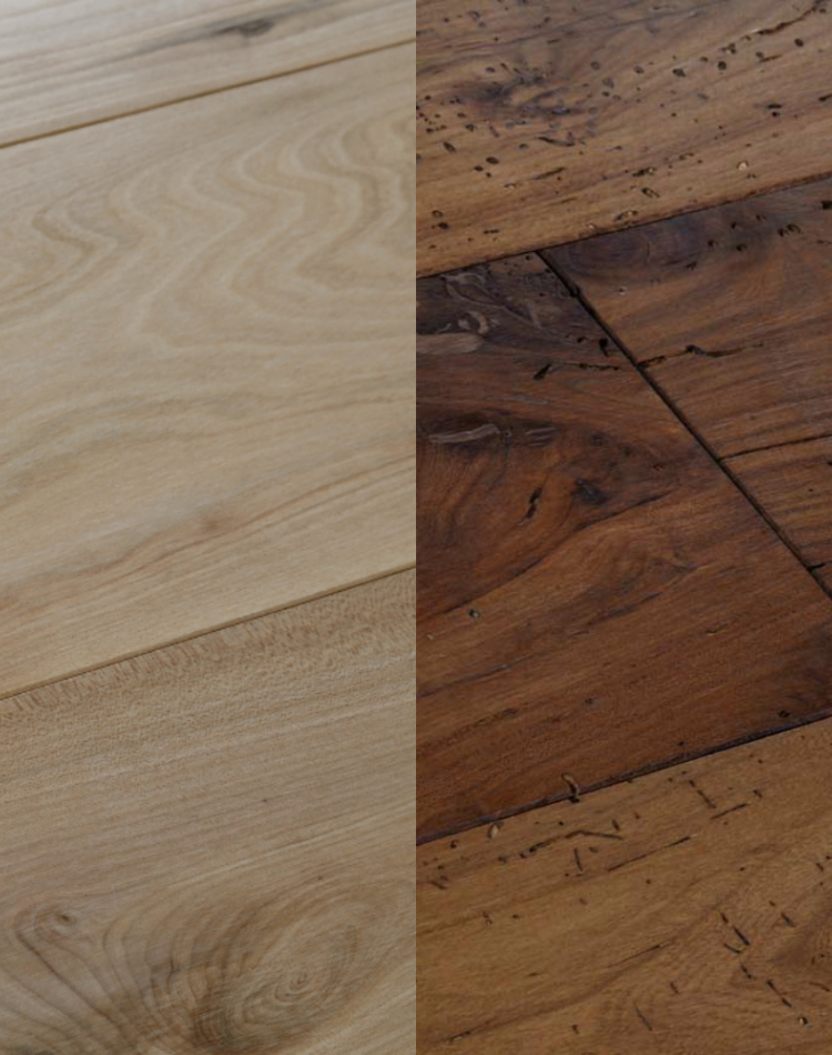 tavole di legno olmo nuovo a confronto con tavole di legno olmo antico