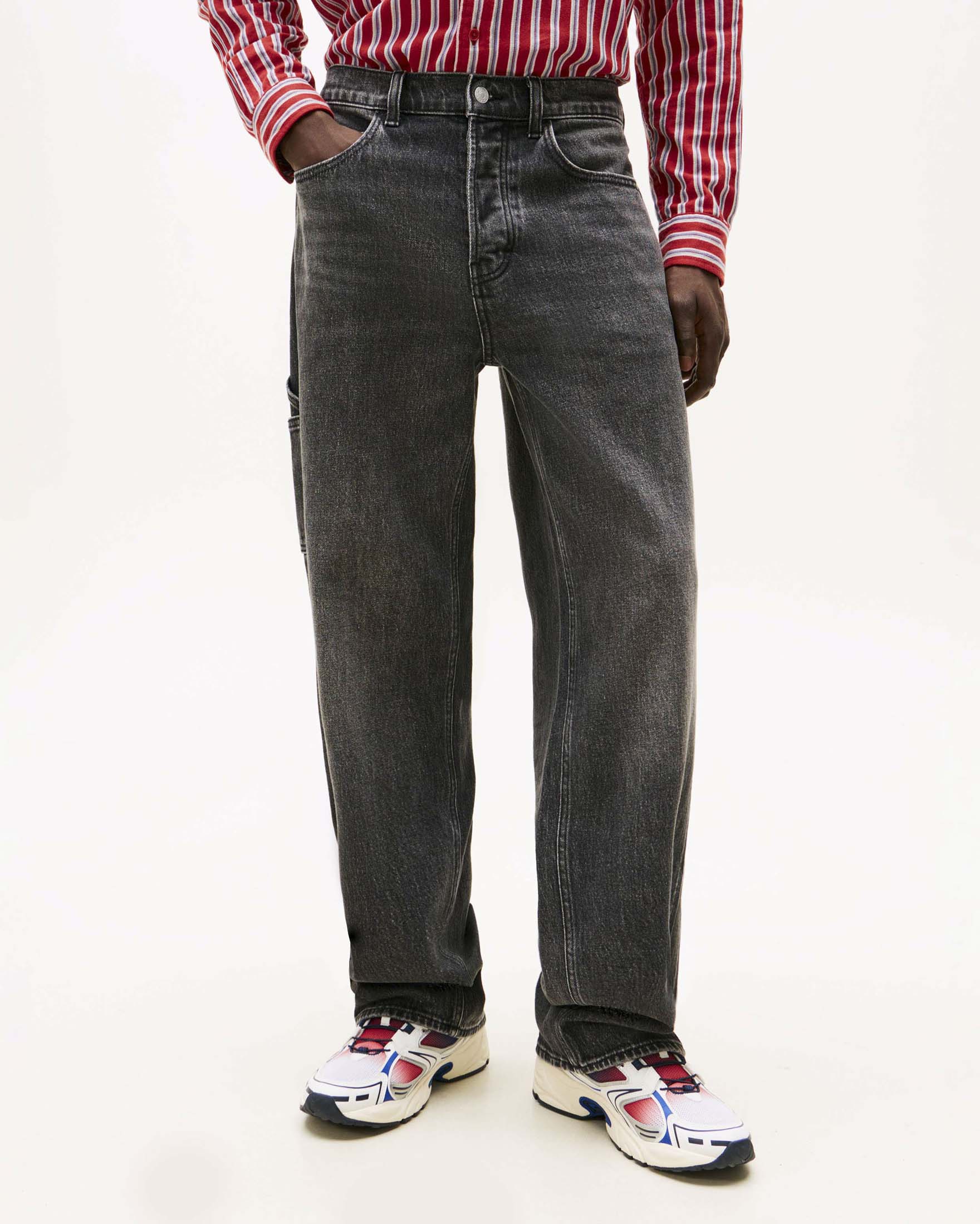 Jeans carpenter Tommy Jeans in dark wash di cotone stretch image