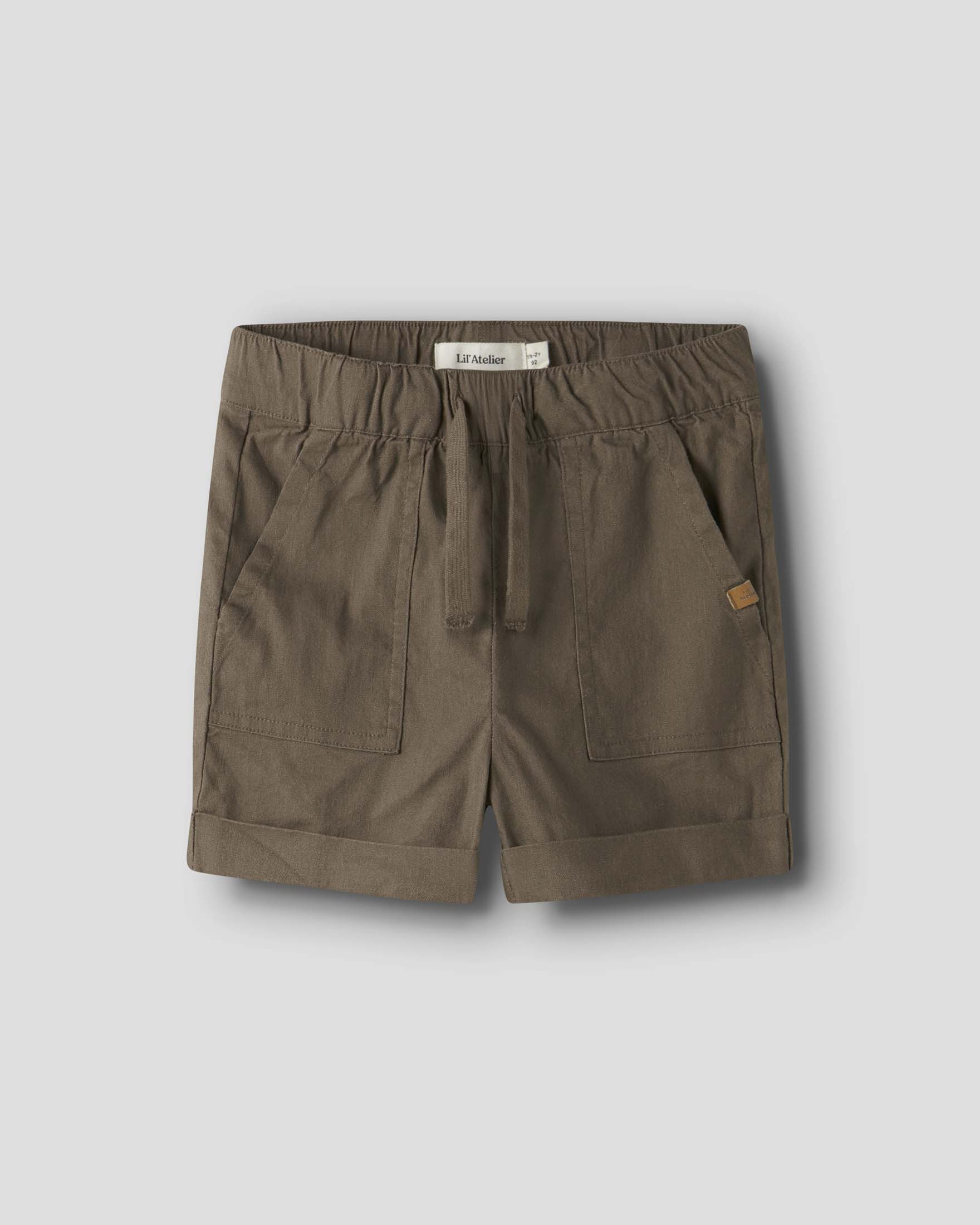 Bermuda marrone Lil'Atelier in misto lino