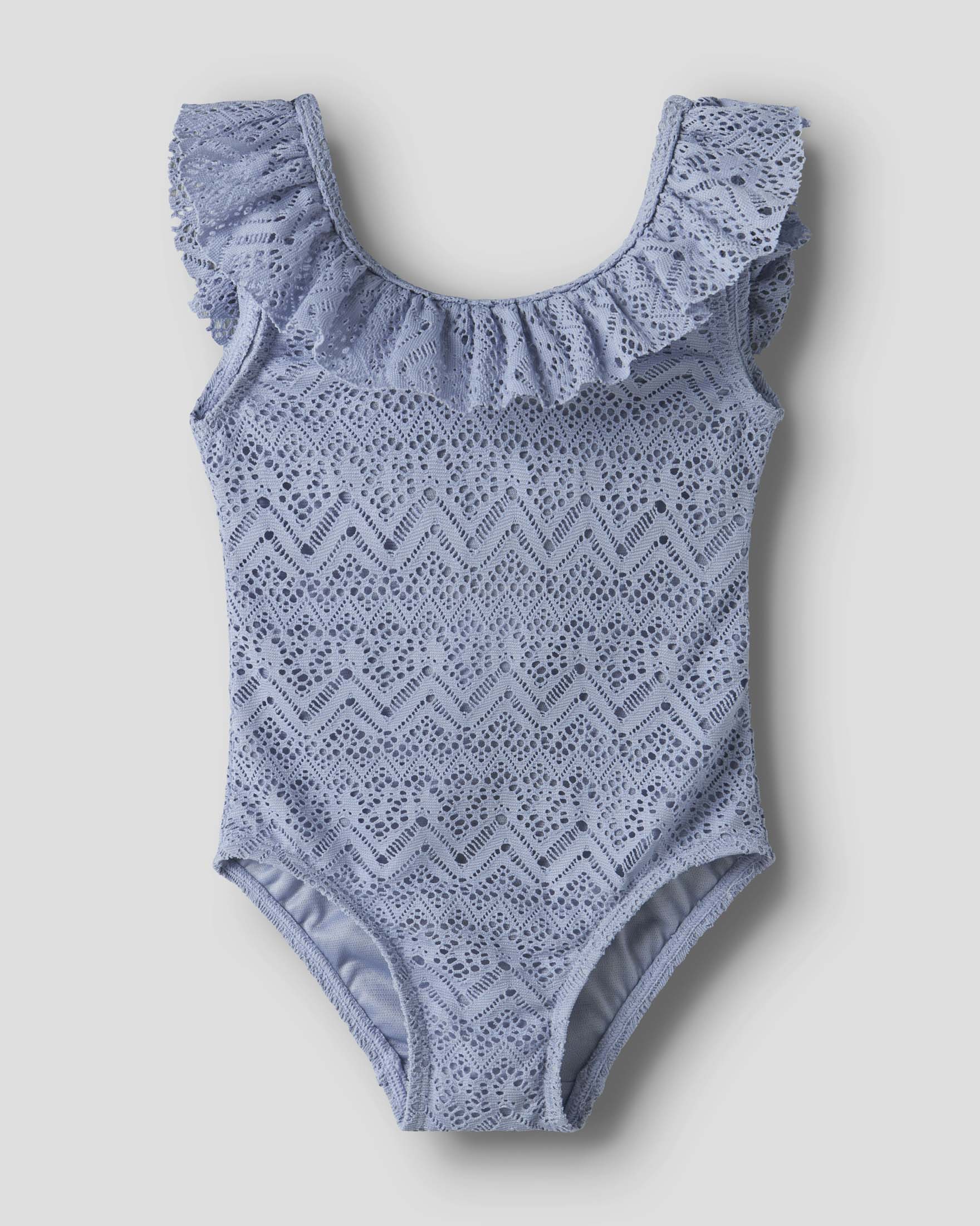 Costume intero Lil'Atelier azzurro con pizzo e volant