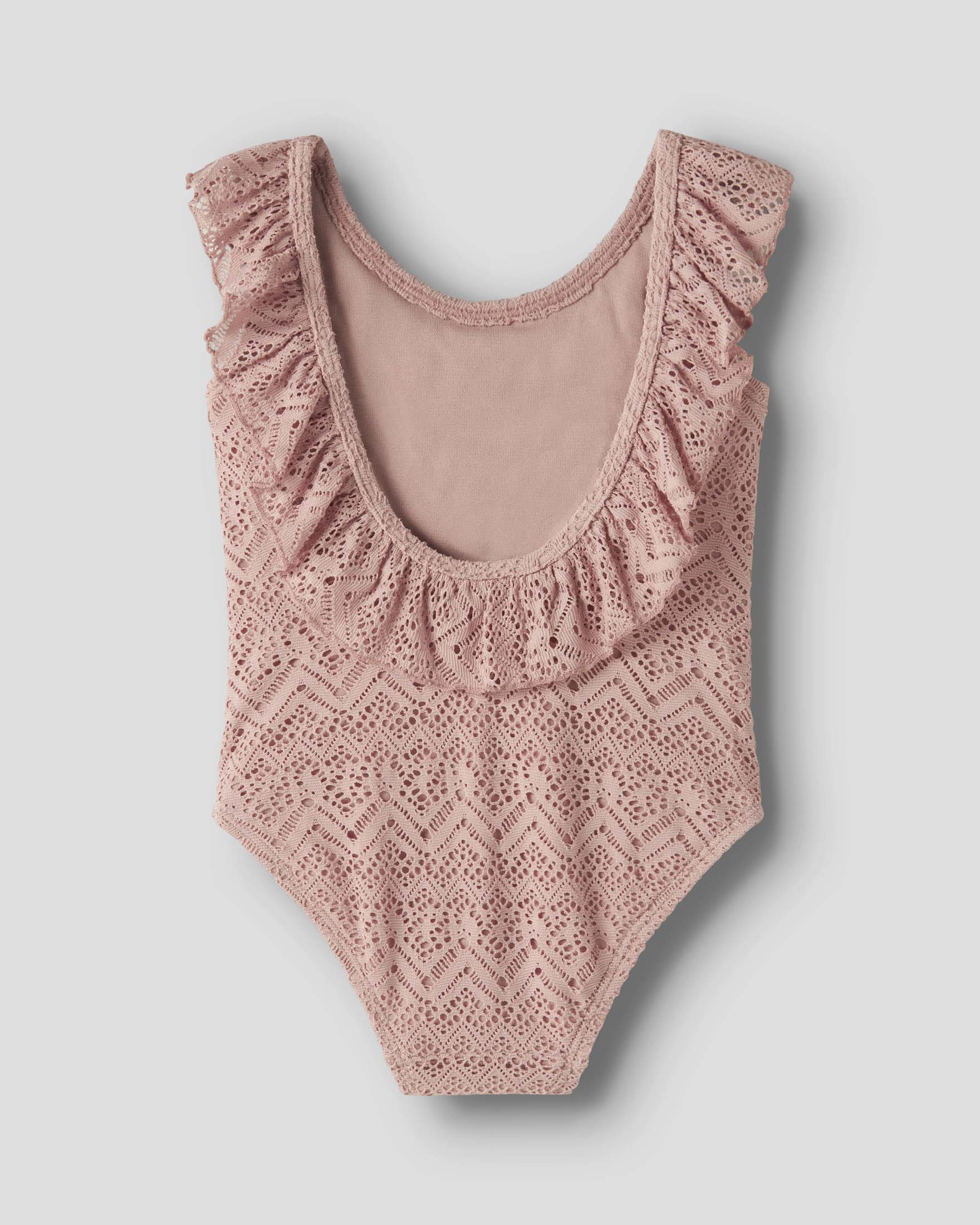 Costume intero Lil'Atelier rosa con pizzo e volant image