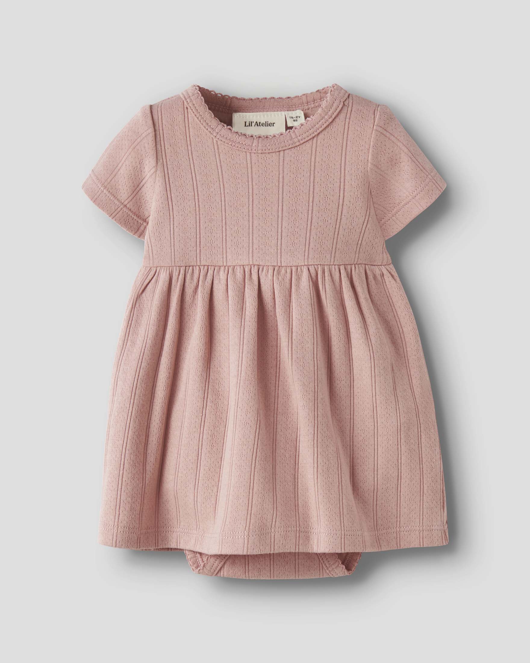 Abito Lil'Atelier rosa in puro cotone punzonato