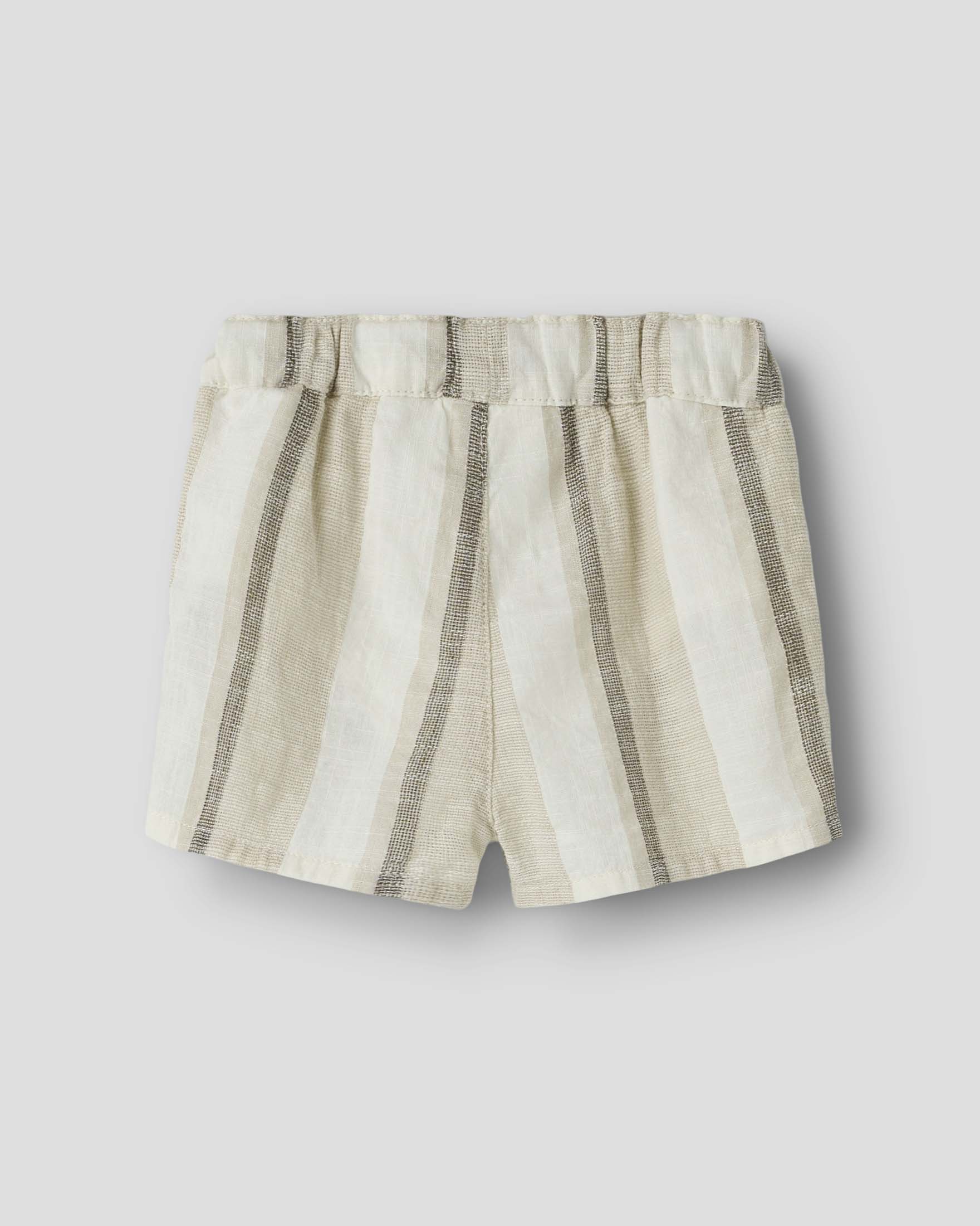 Bermuda a righe beige Lil'Atelier in puro cotone image