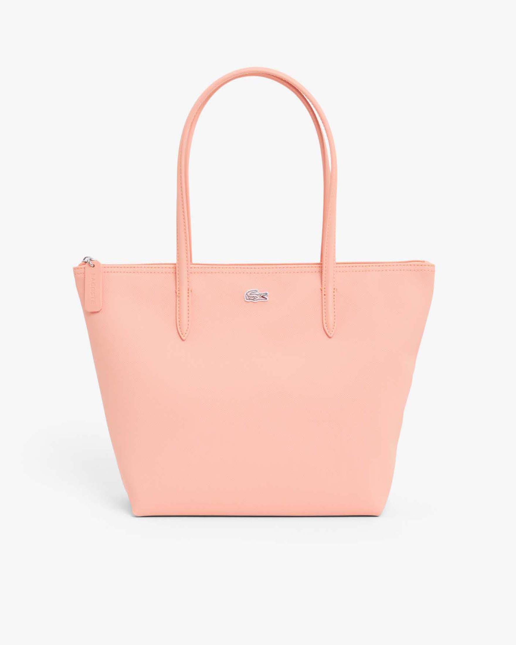 Shopping bag piccola L.12.12 Concept Lacoste in mini piquè rosa